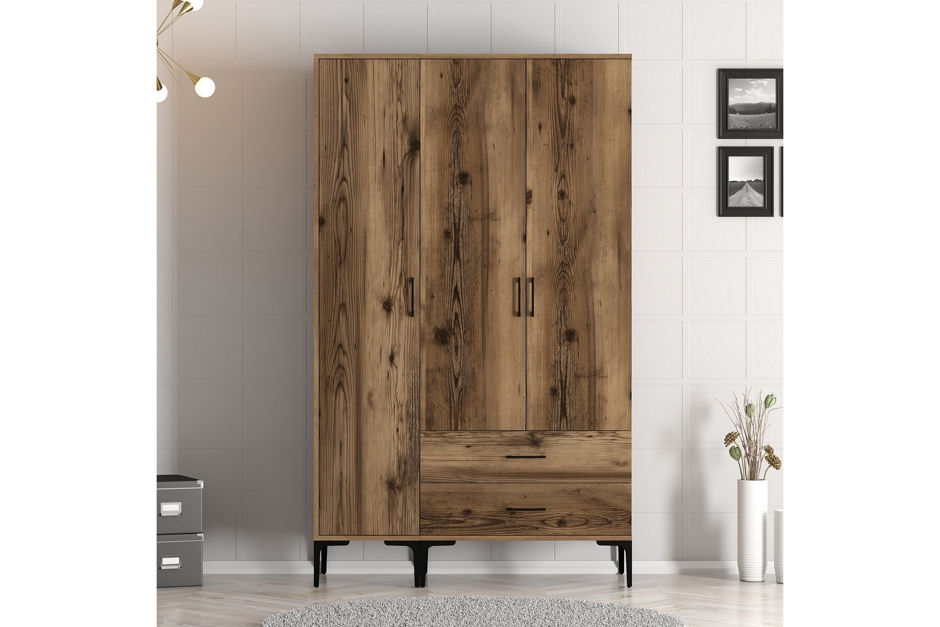 Garderob Kumsal 120 cm Valnöt