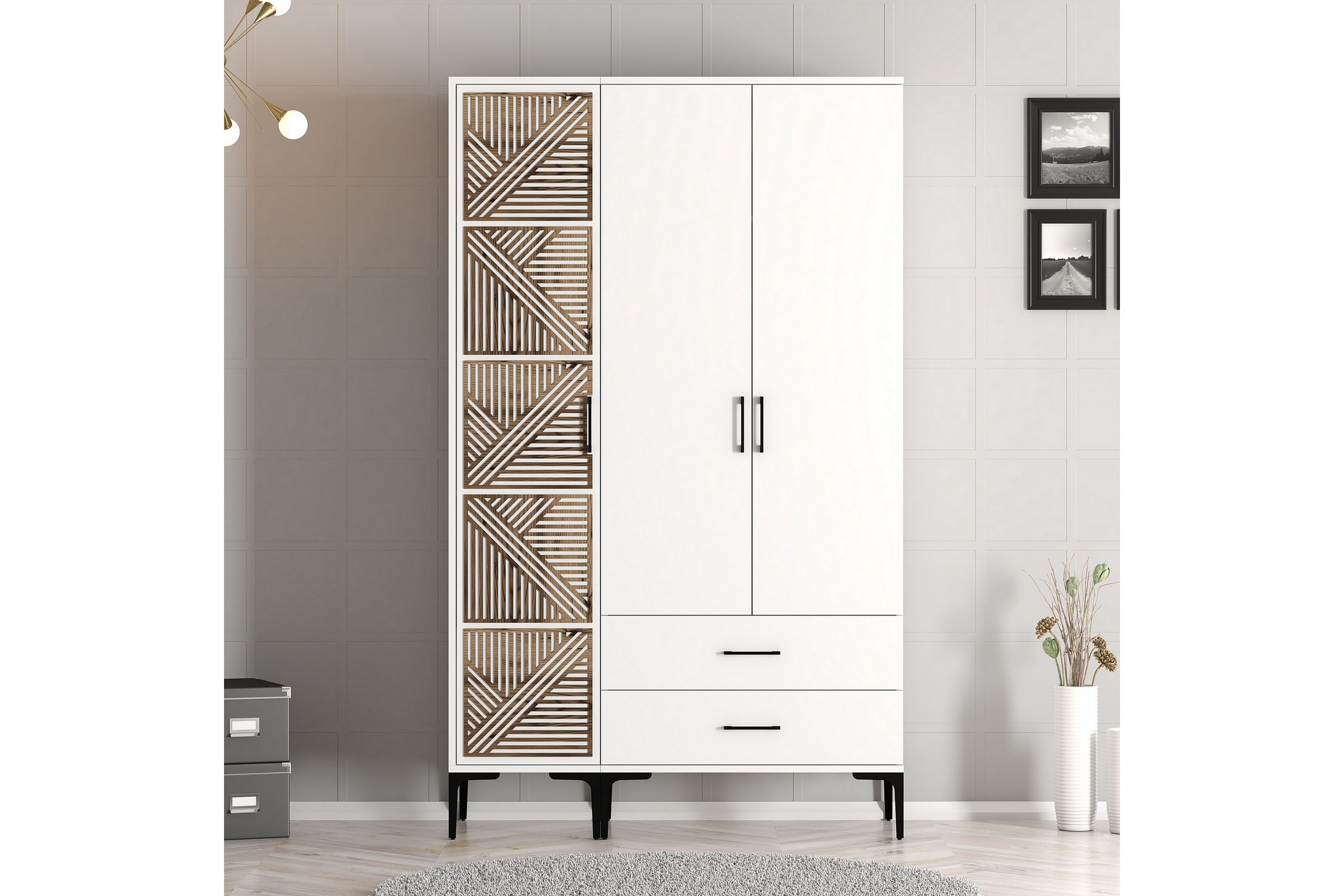 garderob kumsal 120 cm - vit