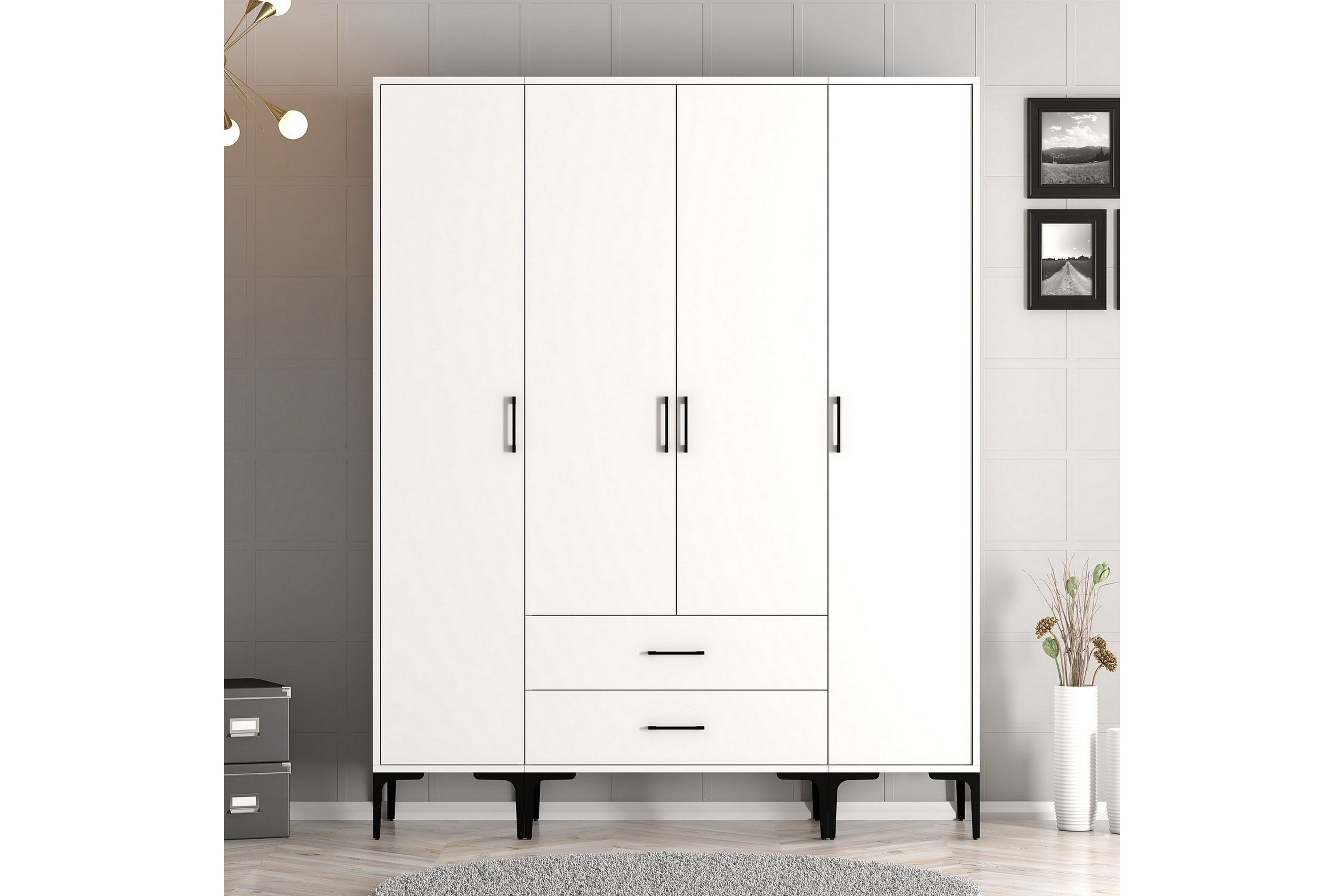 garderob kumsal 160 cm - vit