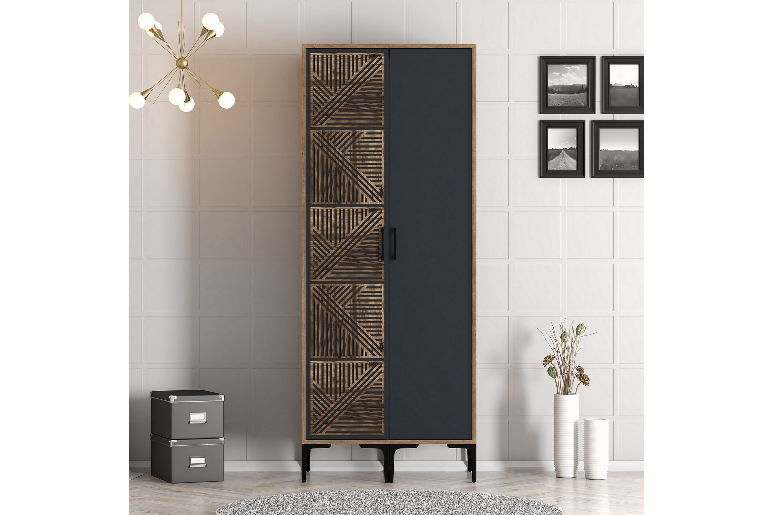 garderob kumsal 80 cm - antracit