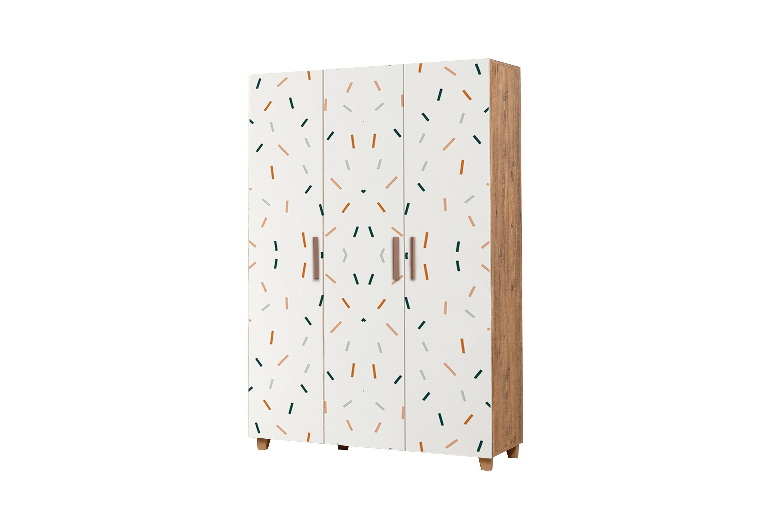 Garderob Leva 120x189 cm Brun/Vit Hanah Home