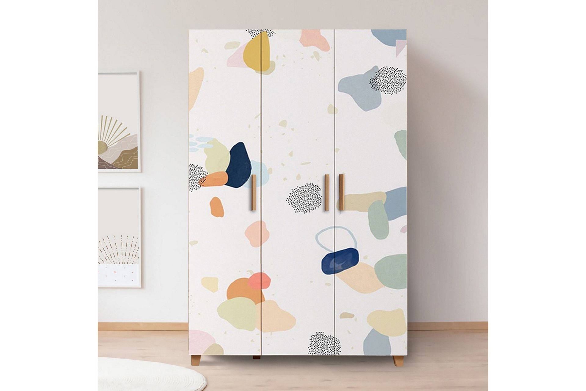 Leva Garderob 120x189 cm Brun/Vit - Hanah Home