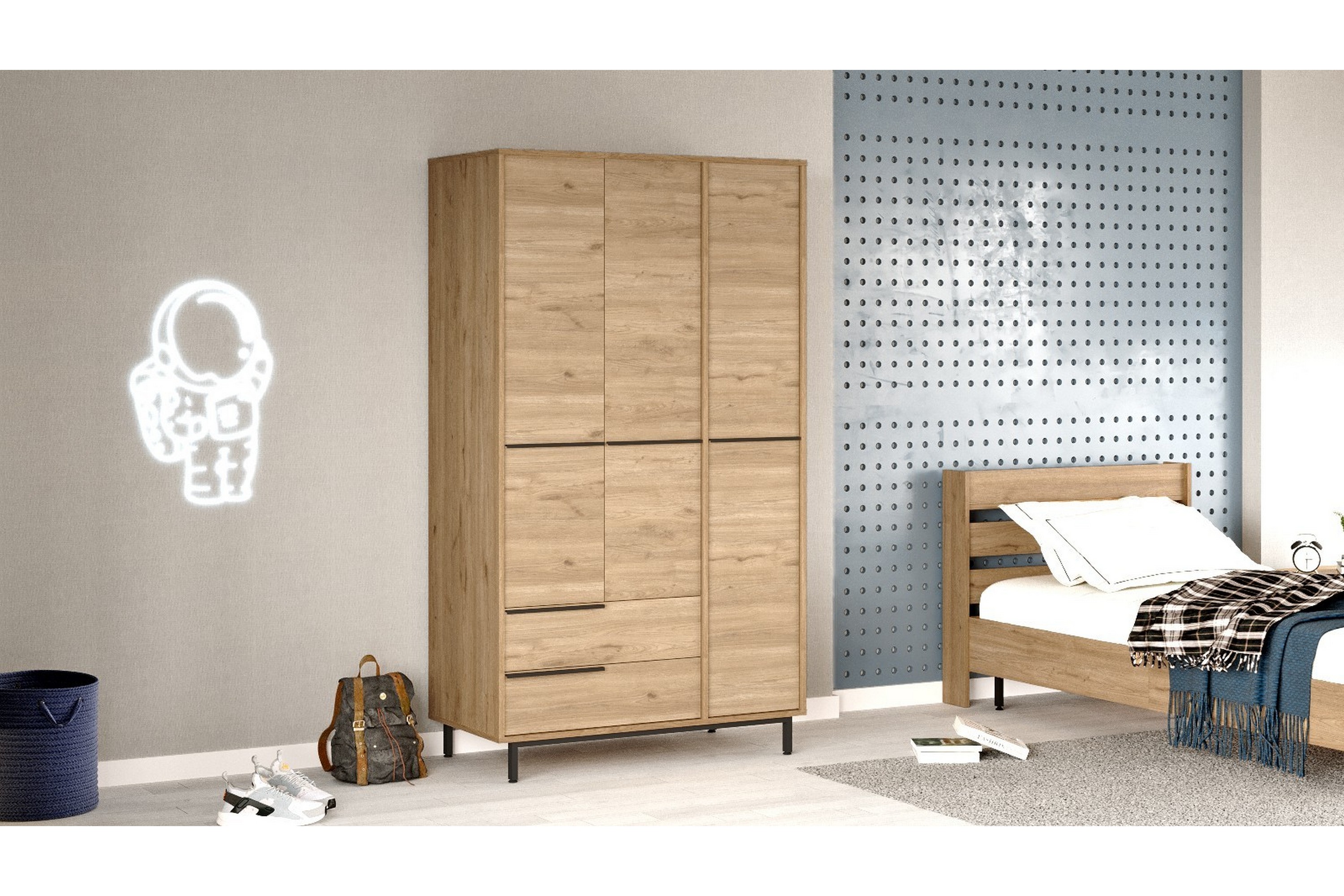 garderob liyakat 112,2 cm - valnöt