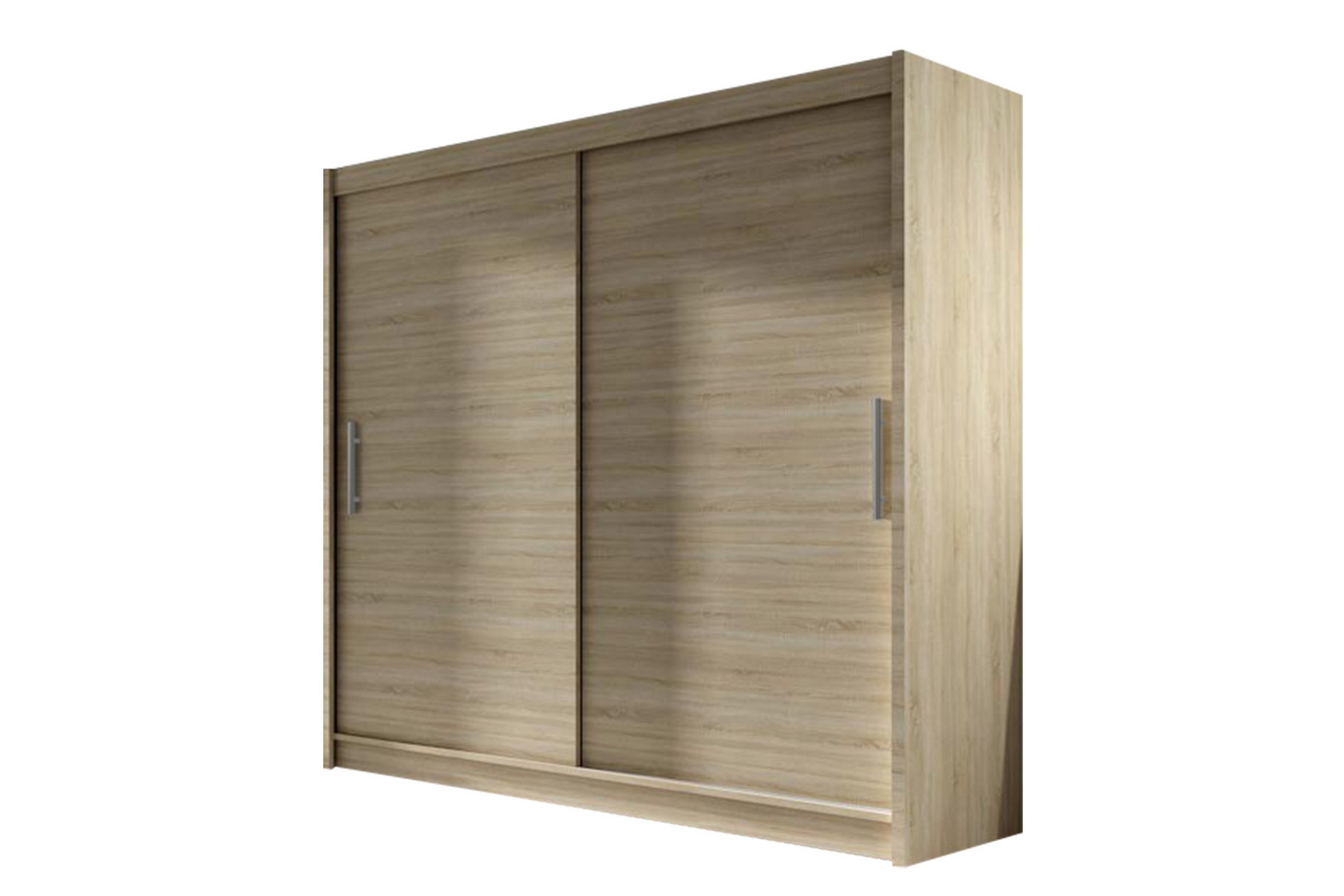 Garderob London 180 cm Skjutdörrar Beige/TräNatur