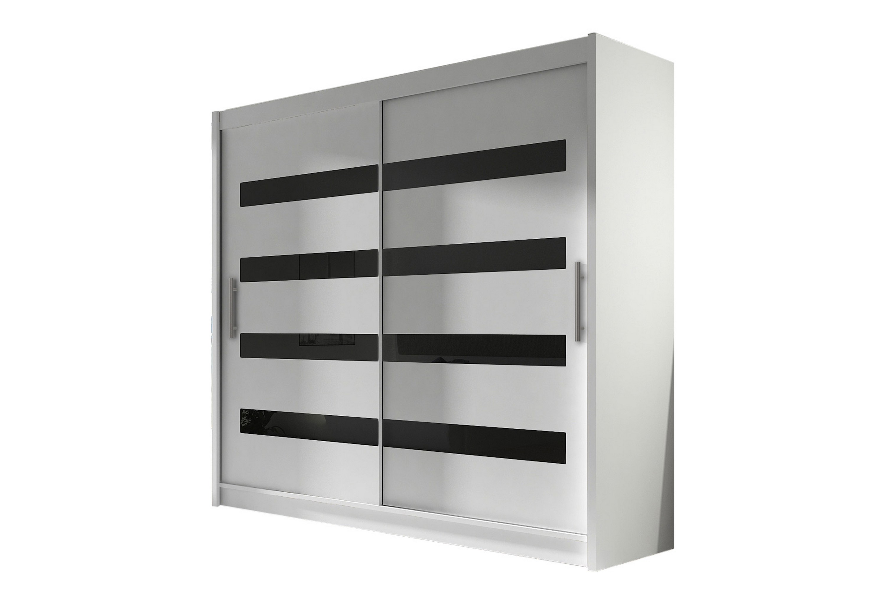 Garderob London 180x57x215 cm Vit/Svart