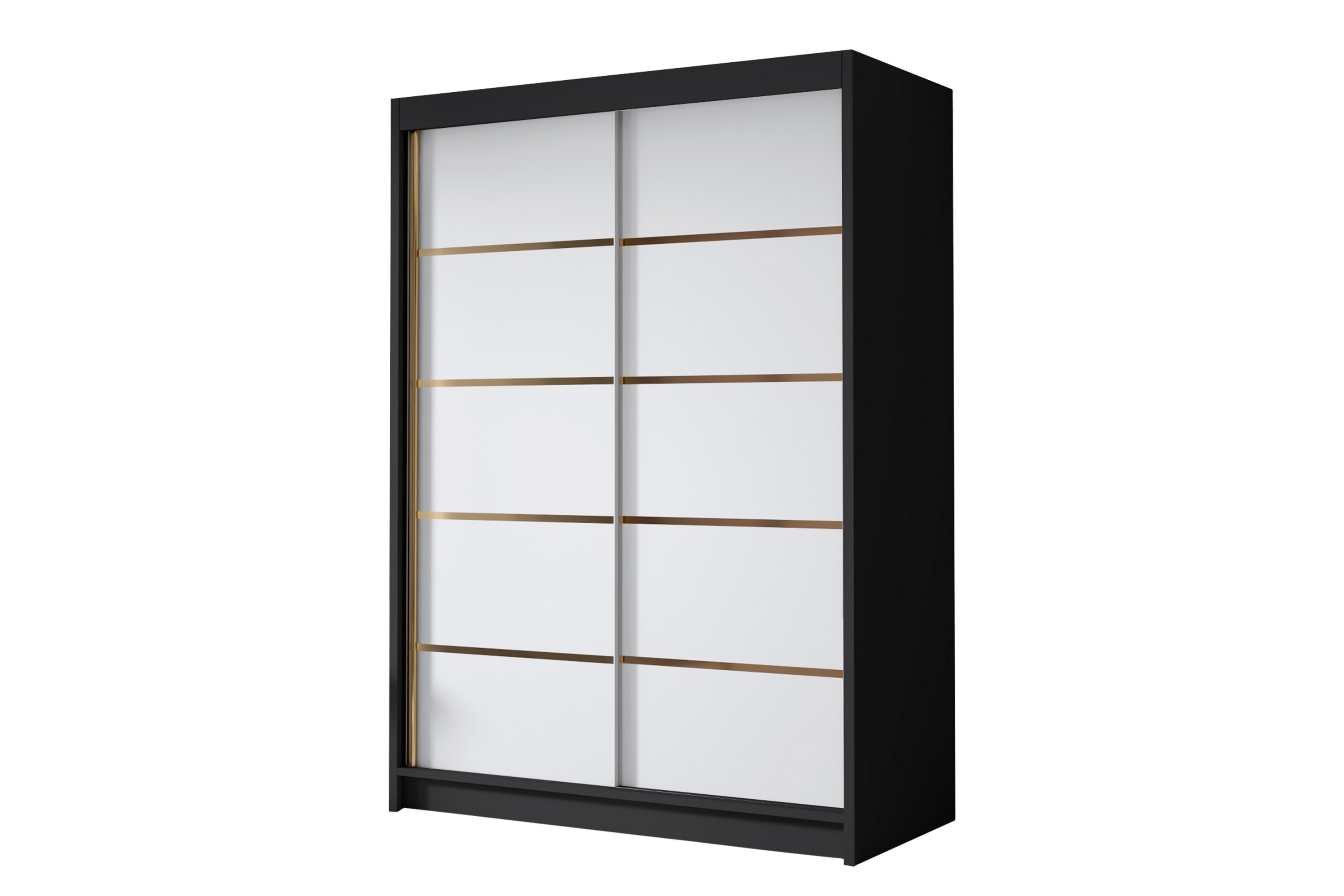 Garderob Lungotz 120x200 cm Vit/Svart