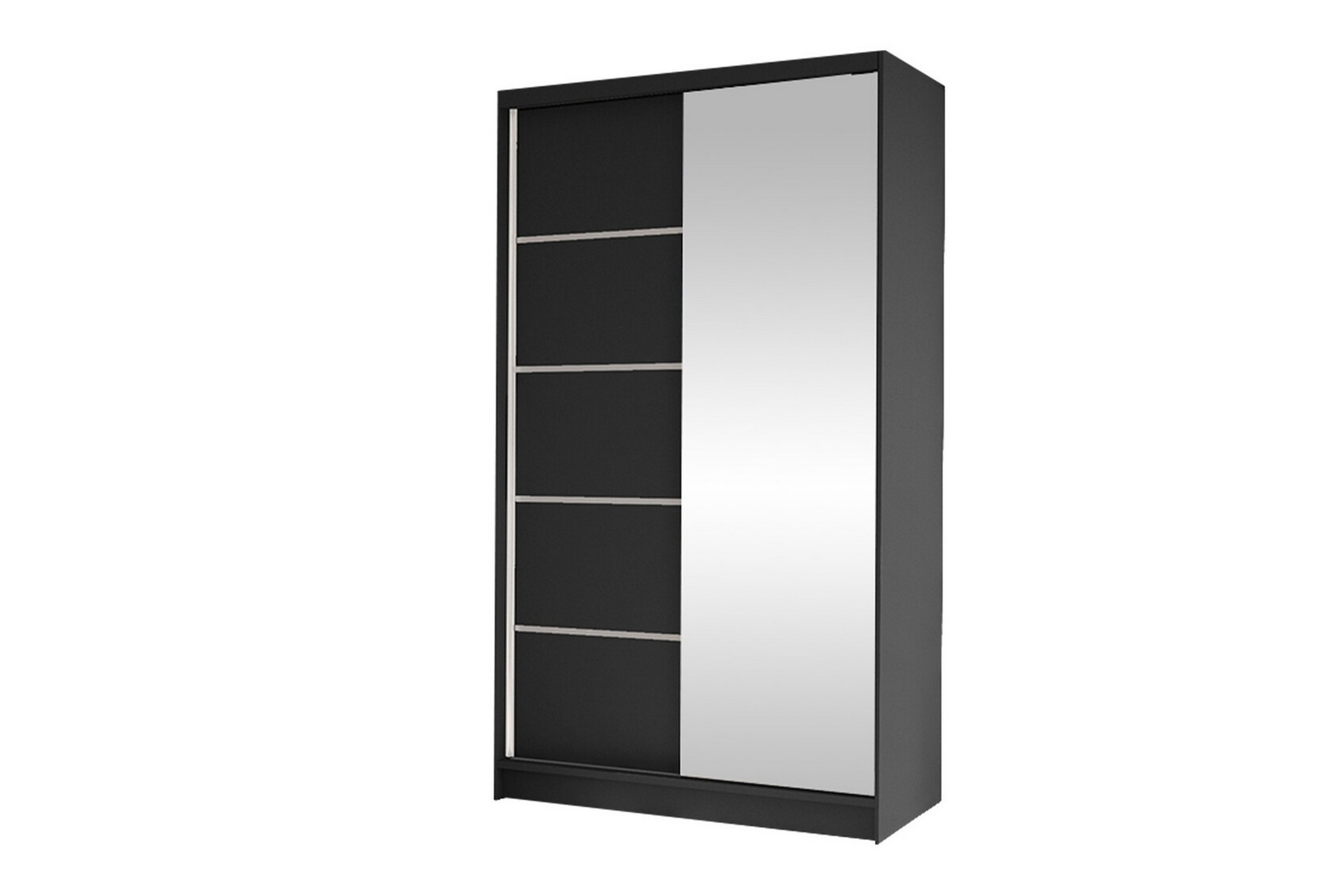 garderob m. spegel glenmore - svart