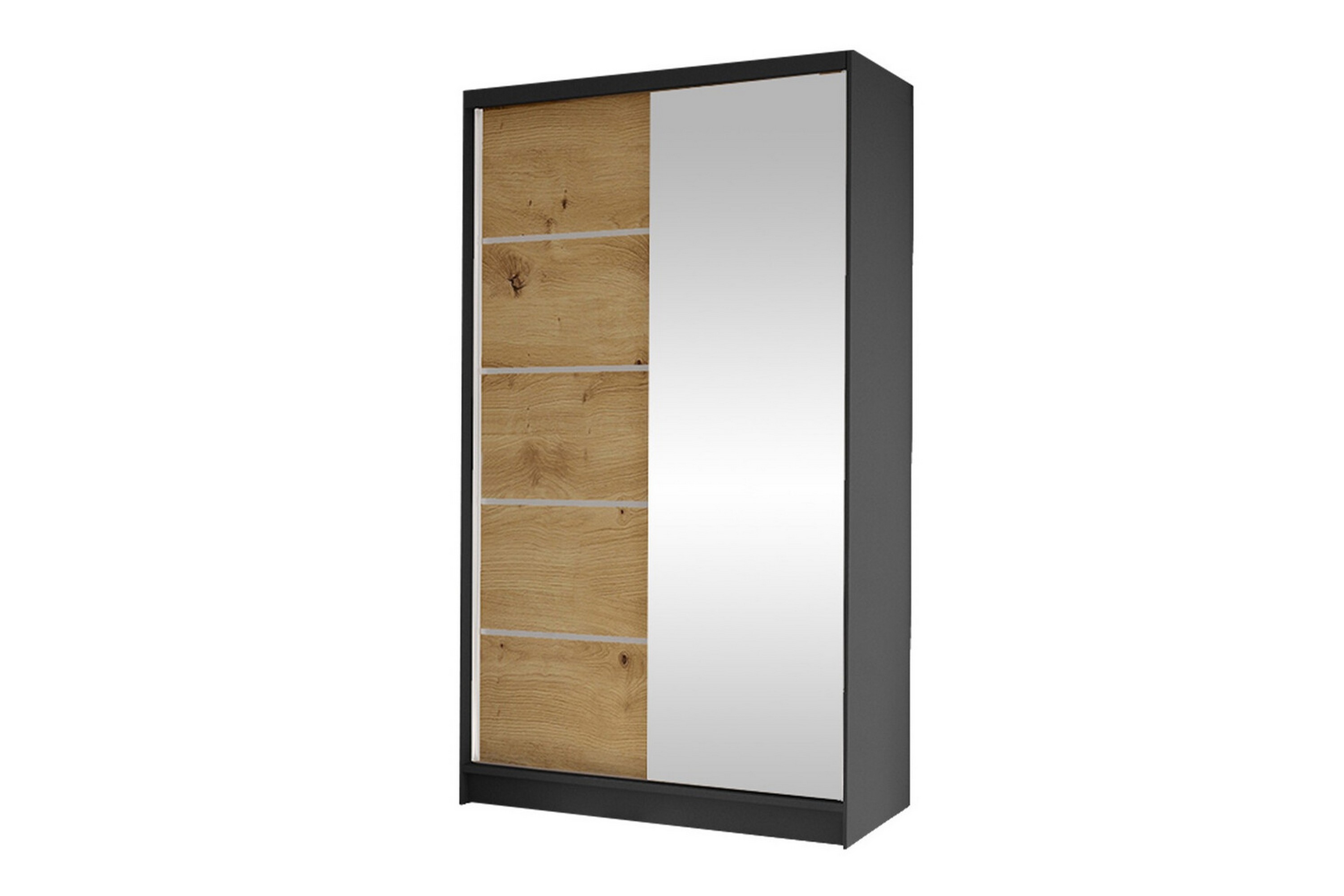 garderob m. spegel glenmore - svart