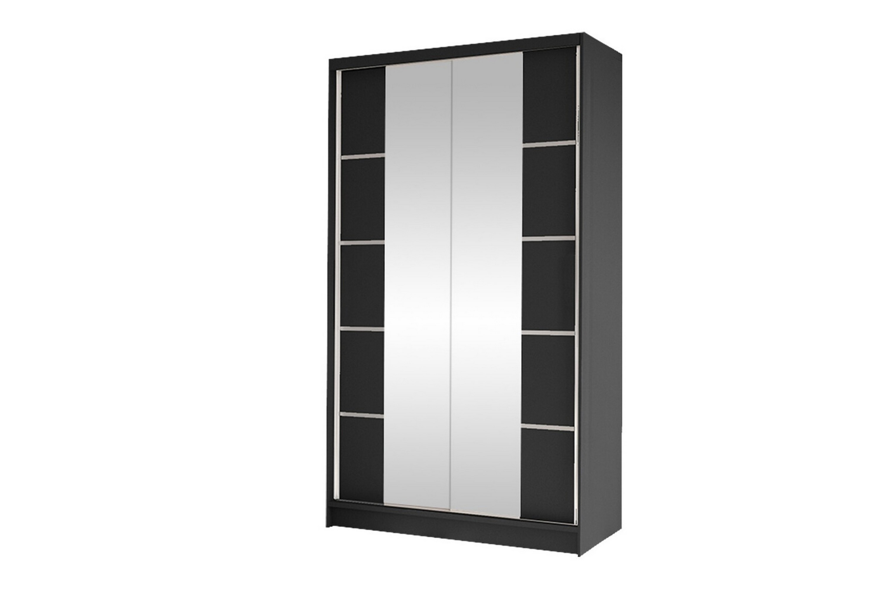 garderob m. spegel glenmore - svart