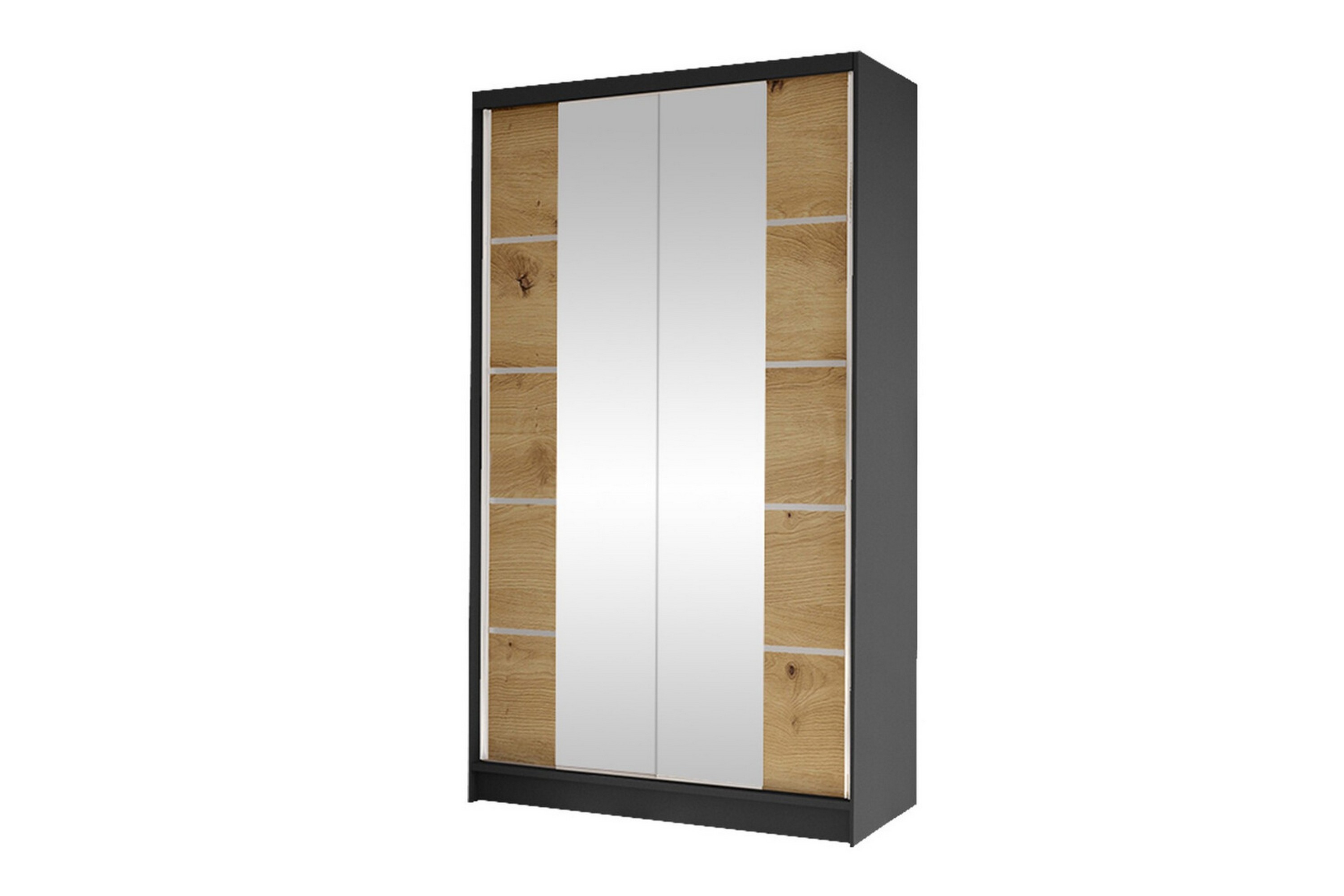 garderob m. spegel glenmore - svart