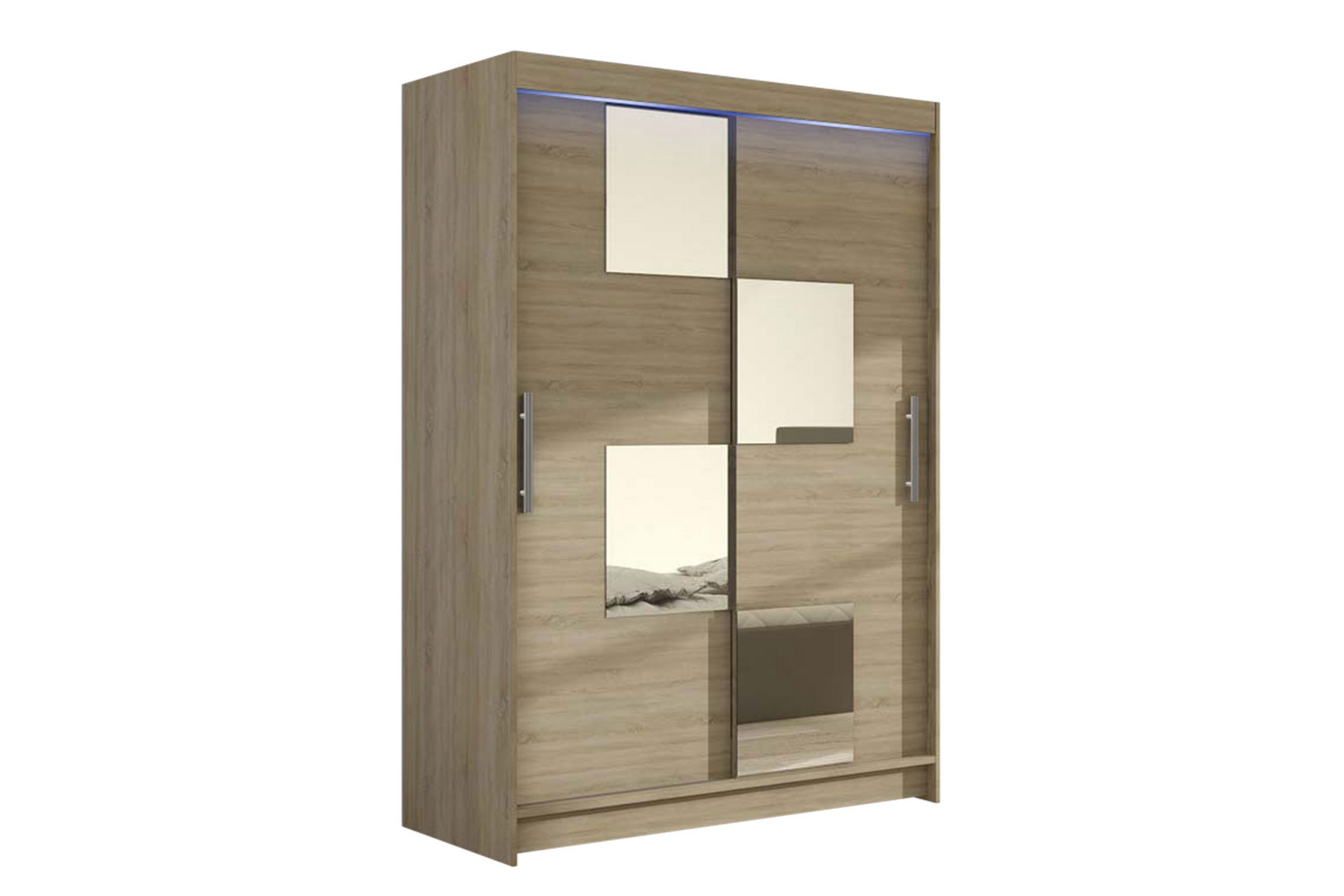 Garderob Miami 120x58x200 cm Beige/Grå