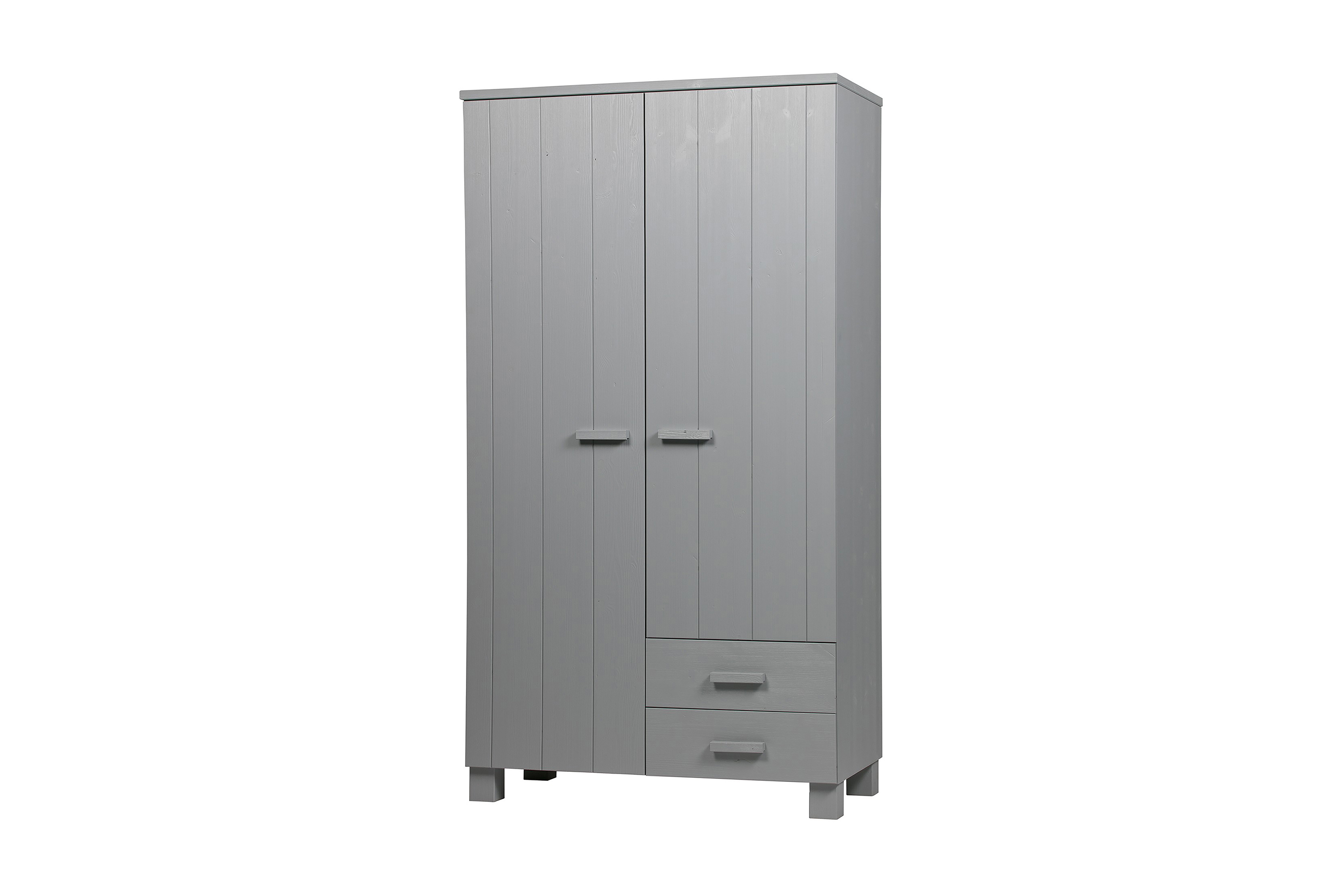 garderob mitchell med 2 lådor 111 cm - grå tall