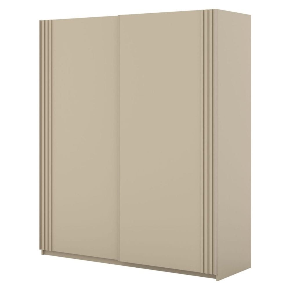 Garderob Niva Bred 2 Skjutd&ouml;rrar - Ljus Beige