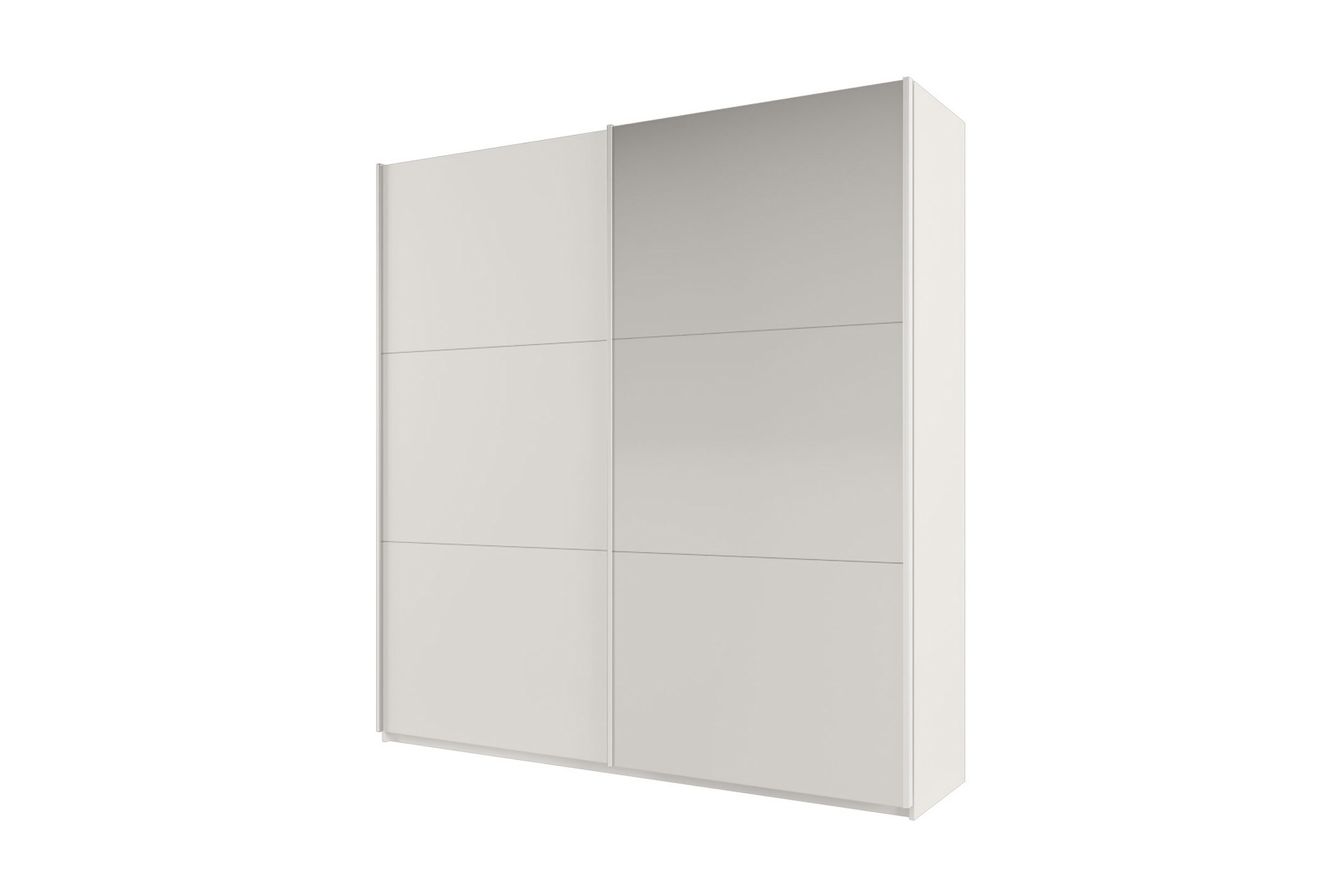 Garderob Rhodes 225x65x244 cm Vit/Spegel