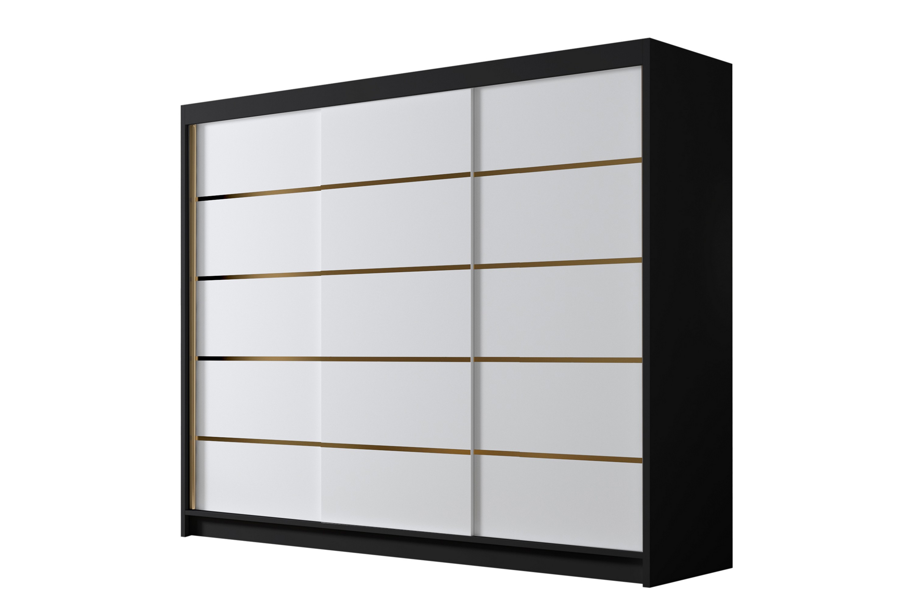 Garderob Samisia 250x215 cm Vit/Svart