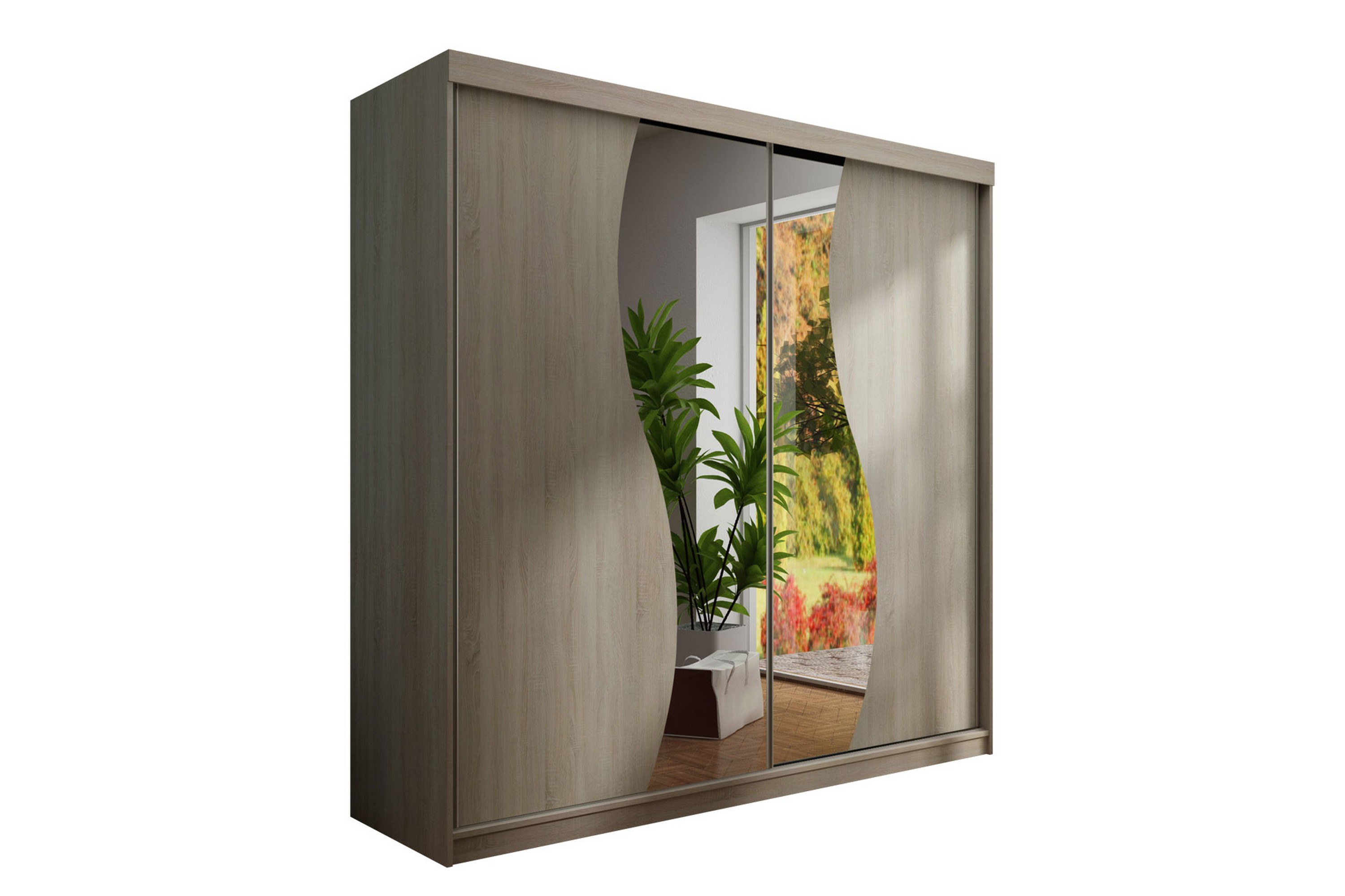 Garderob Top 200x62x200 cm Beige