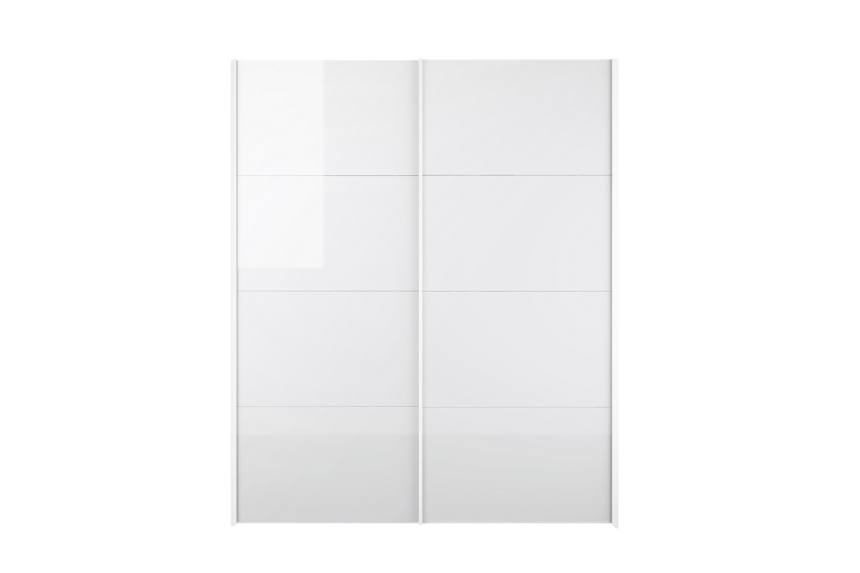 Garderob Verona 182 cm 2 Högglansdörrar 2 Hyllor Vit Tvilum