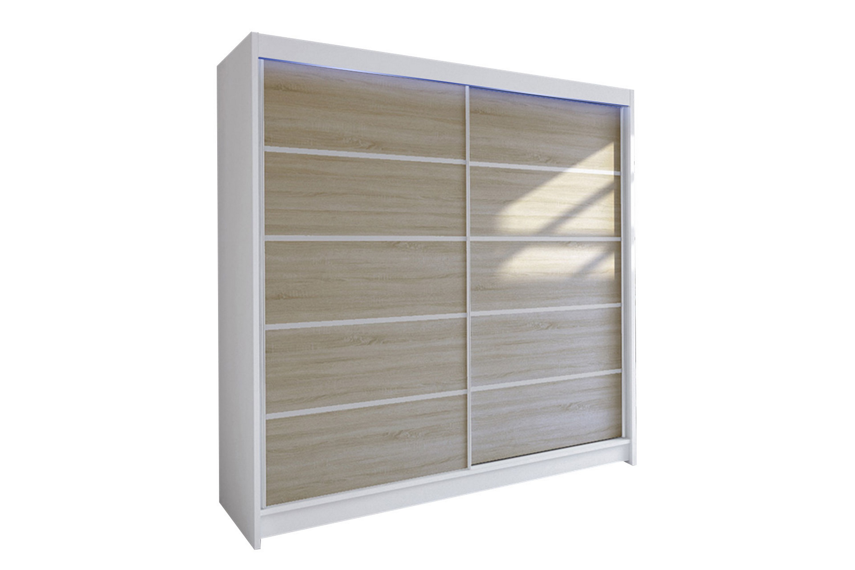 Garderob Wallinford 180x215 cm Brun/Vit