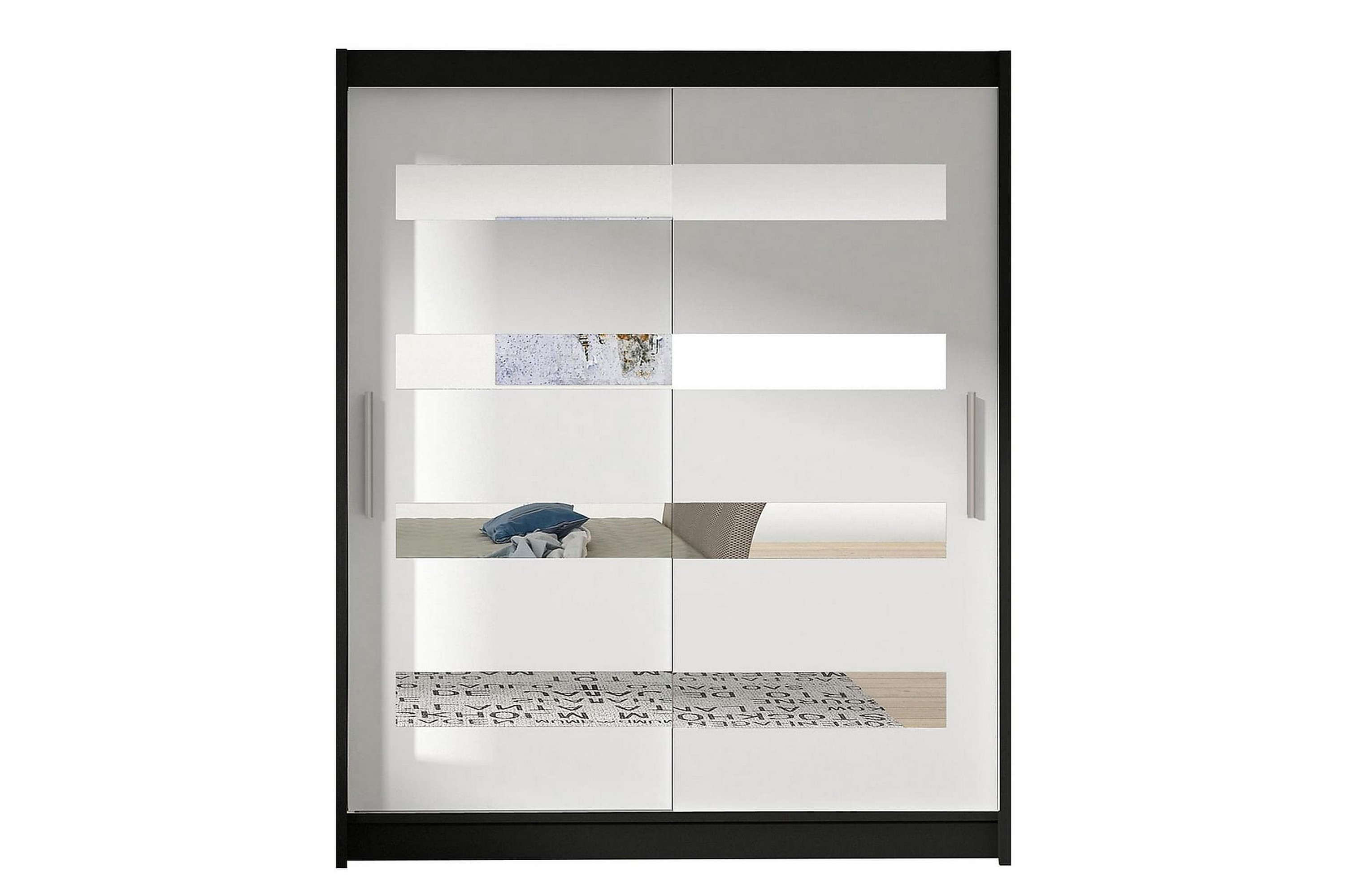Garderob Presto 58x150 cm Svart/Vit