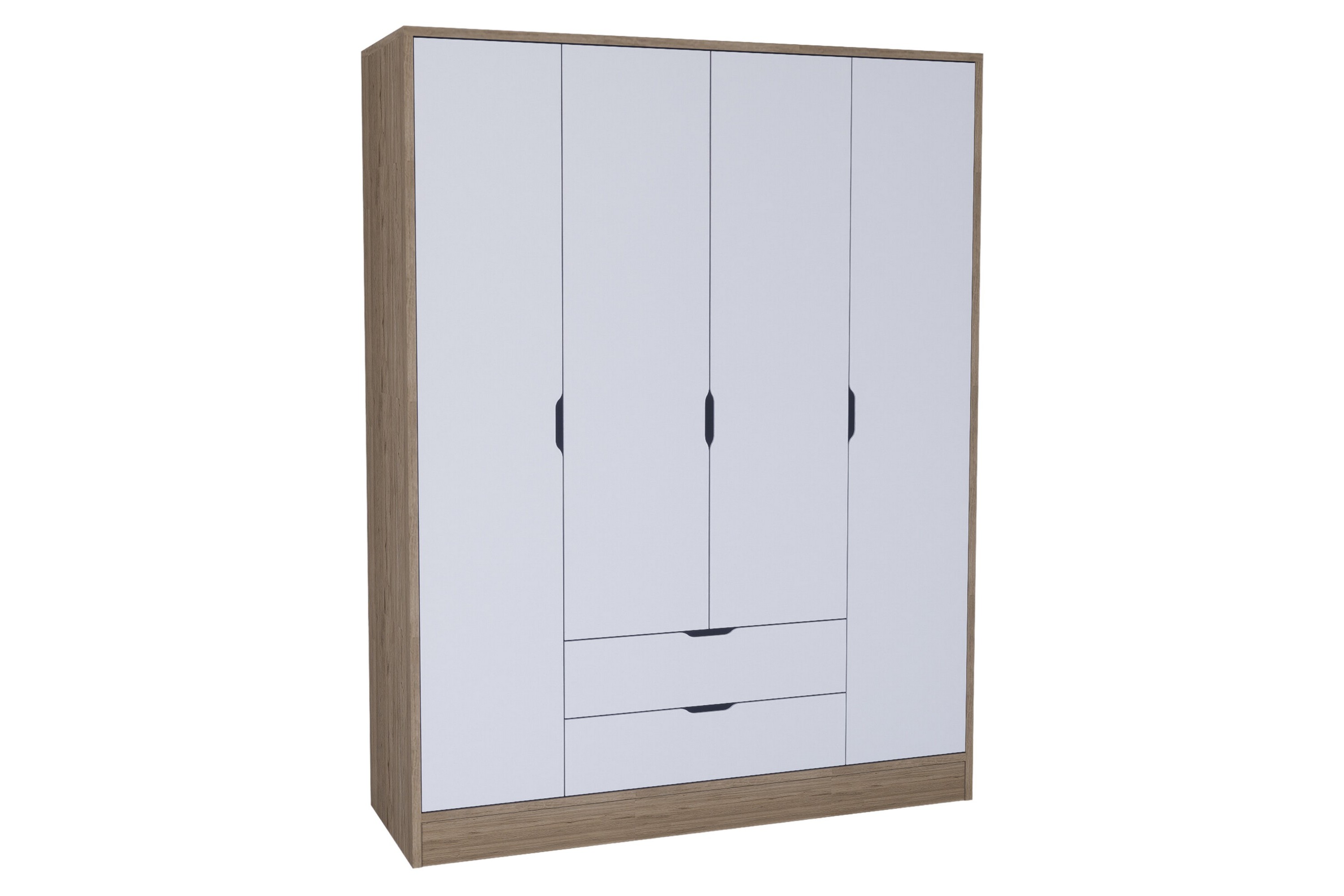 Garderob Pinotepa 170x183 cm Ljusbrun/Vit