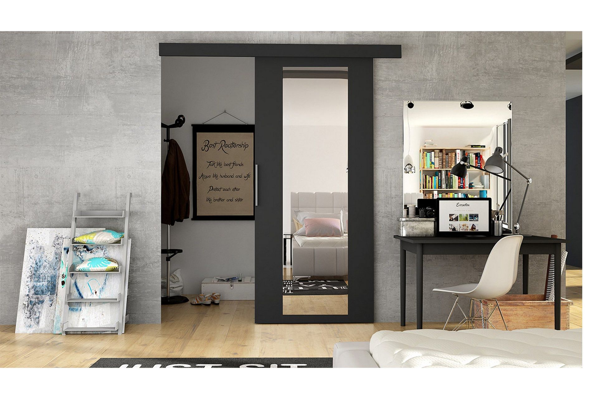 Skjutd&ouml;rr ELVERUM - Svart