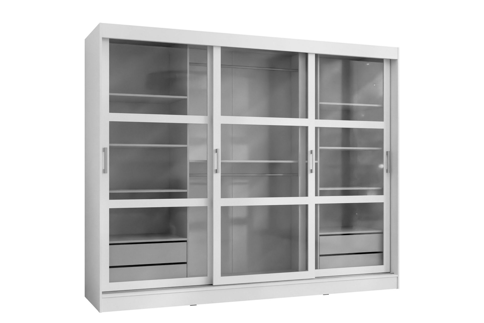 harvans garderob 250x203 cm - vit