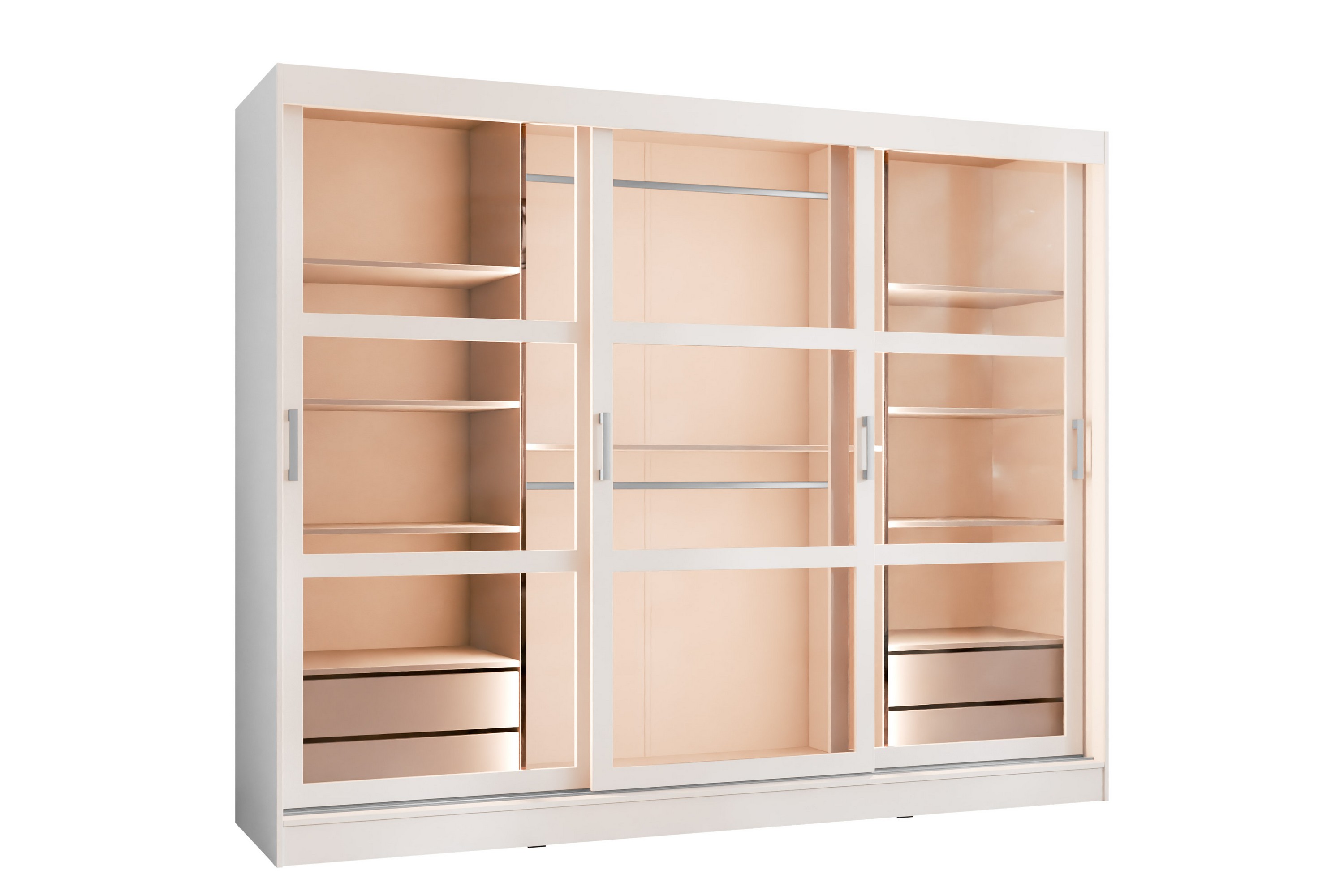 harvans garderob 250x203 cm - vit