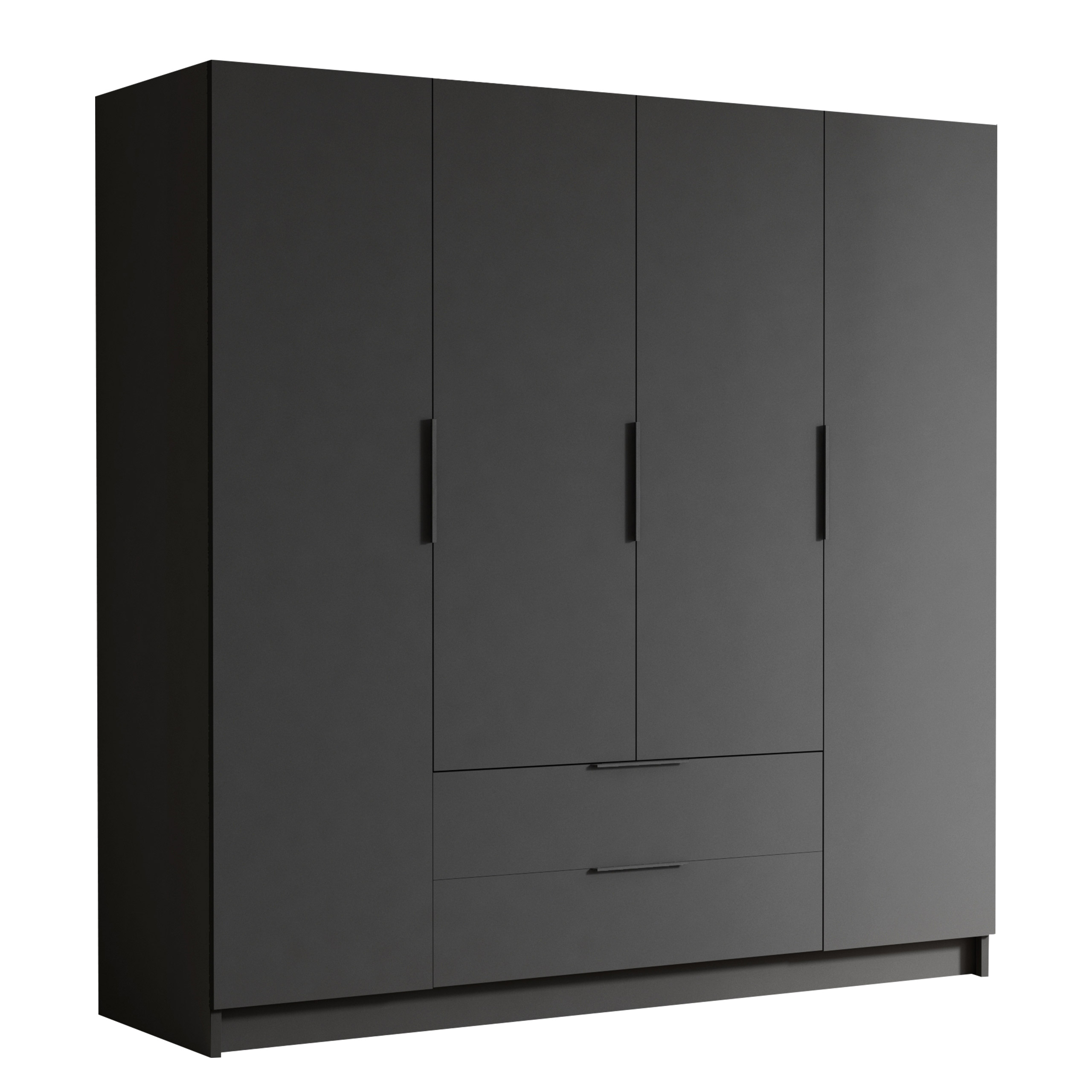 kelros garderob 200x216 cm - svart