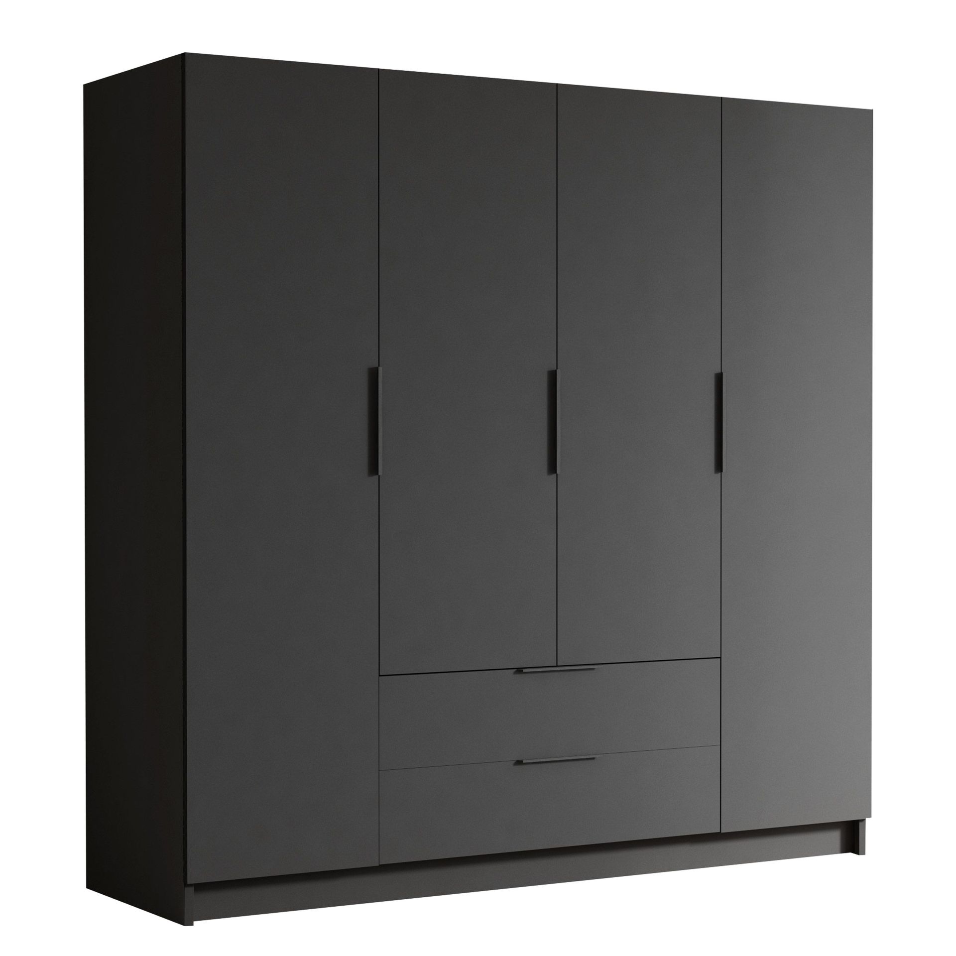 Kelros Garderob 200x216 cm - Svart