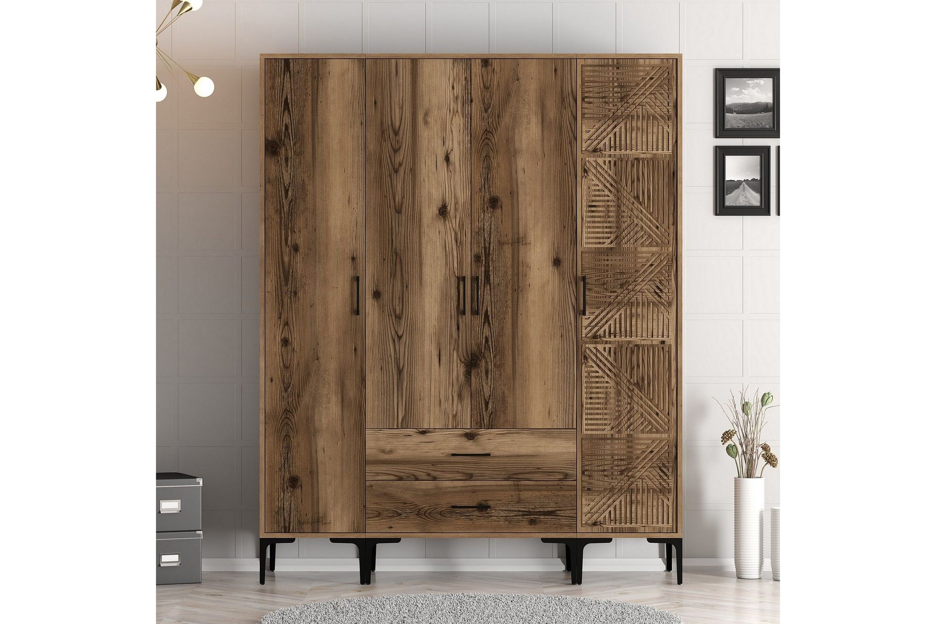 kumsal garderob 160 cm - valnöt