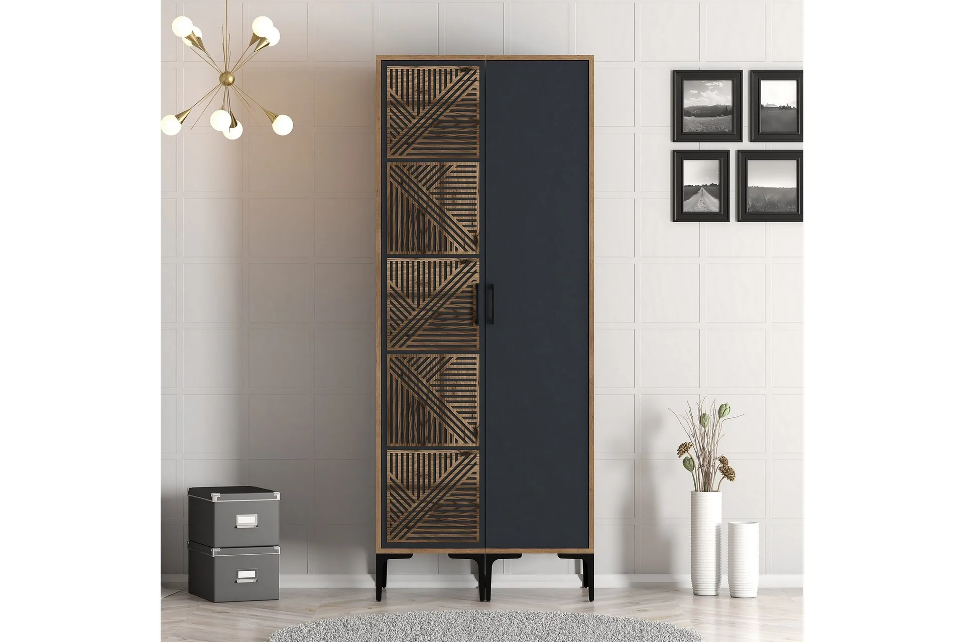 Kumsal Garderob 80 cm - Antracit