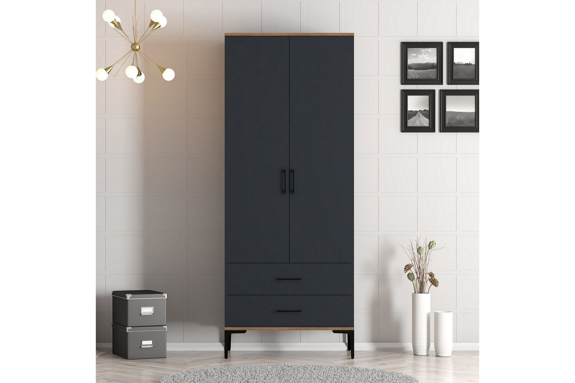 Kumsal Garderob 80 cm - Antracit