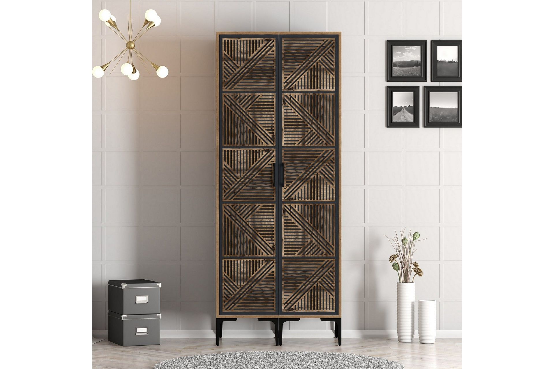 Kumsal Garderob 80 cm - Antracit