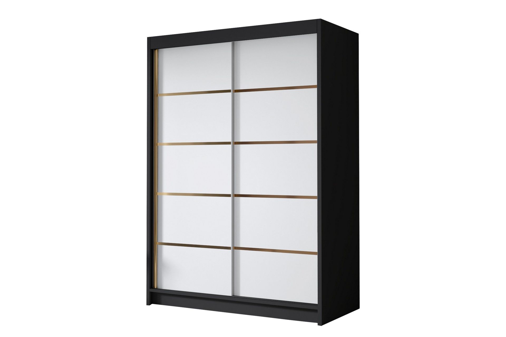 Lungos Garderob 120x200 cm - Vit/Svart
