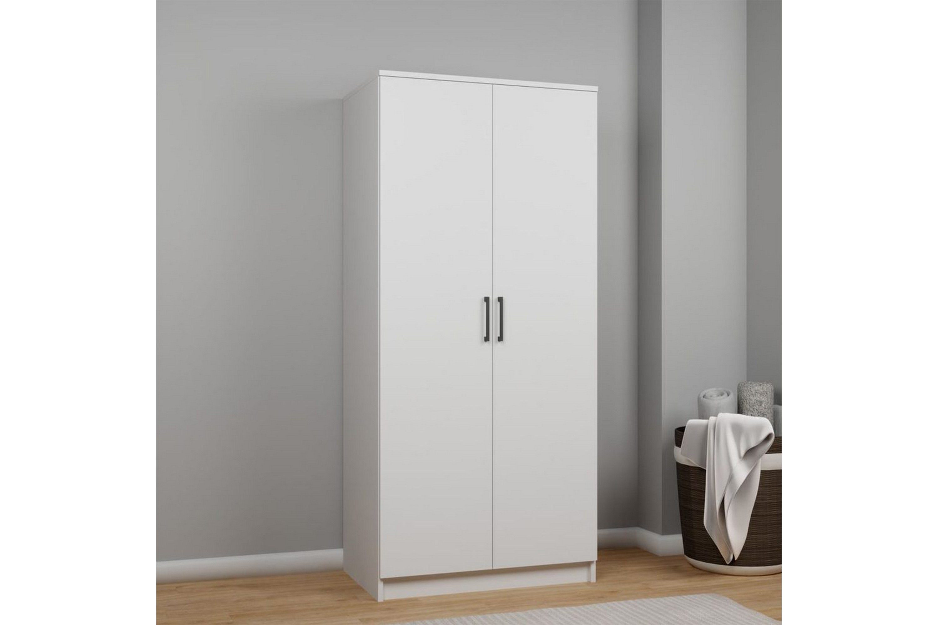 olera garderobsskåp 80x180 cm - vit