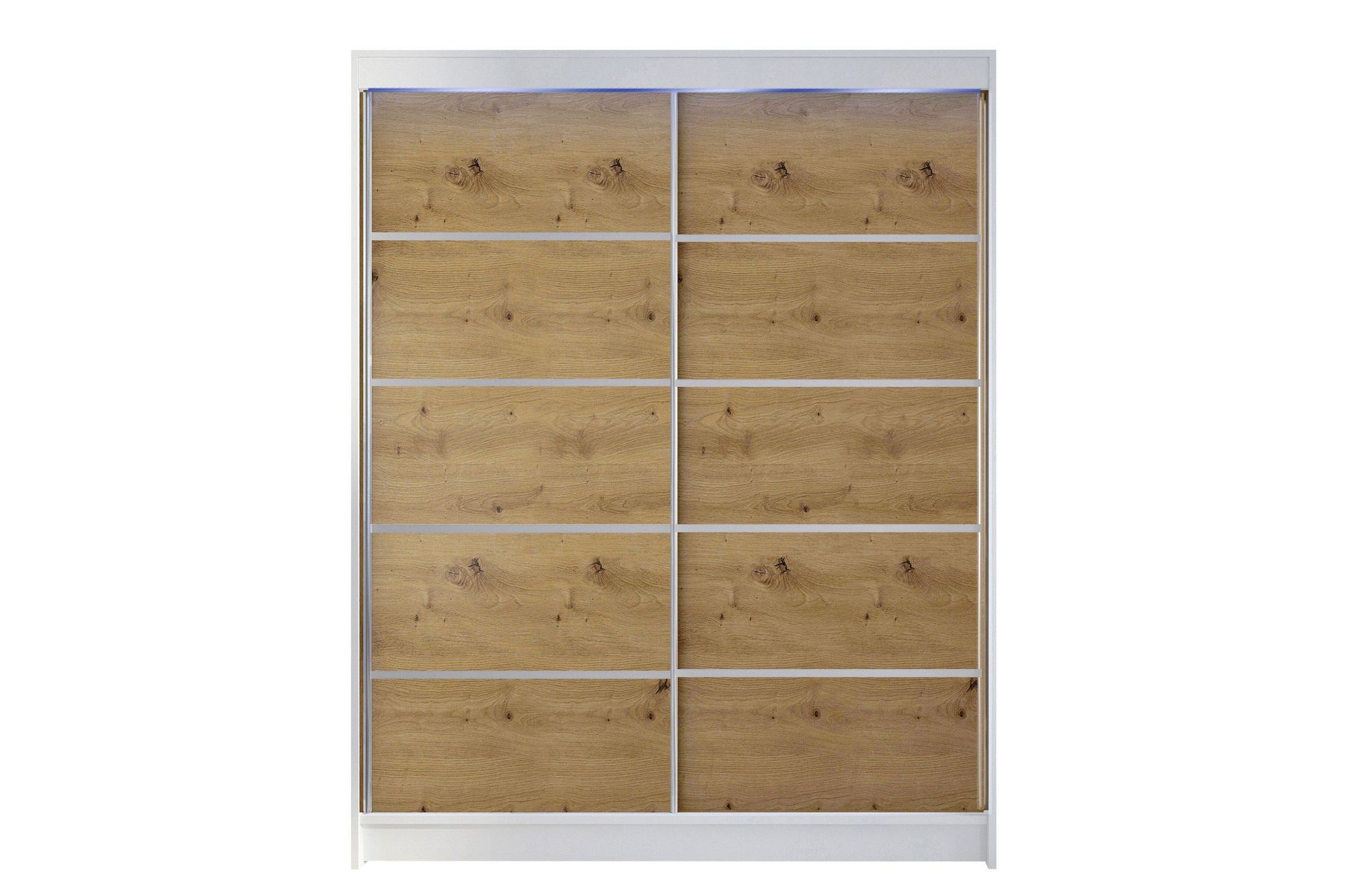 pickering garderob 150x200 cm - vit/brun