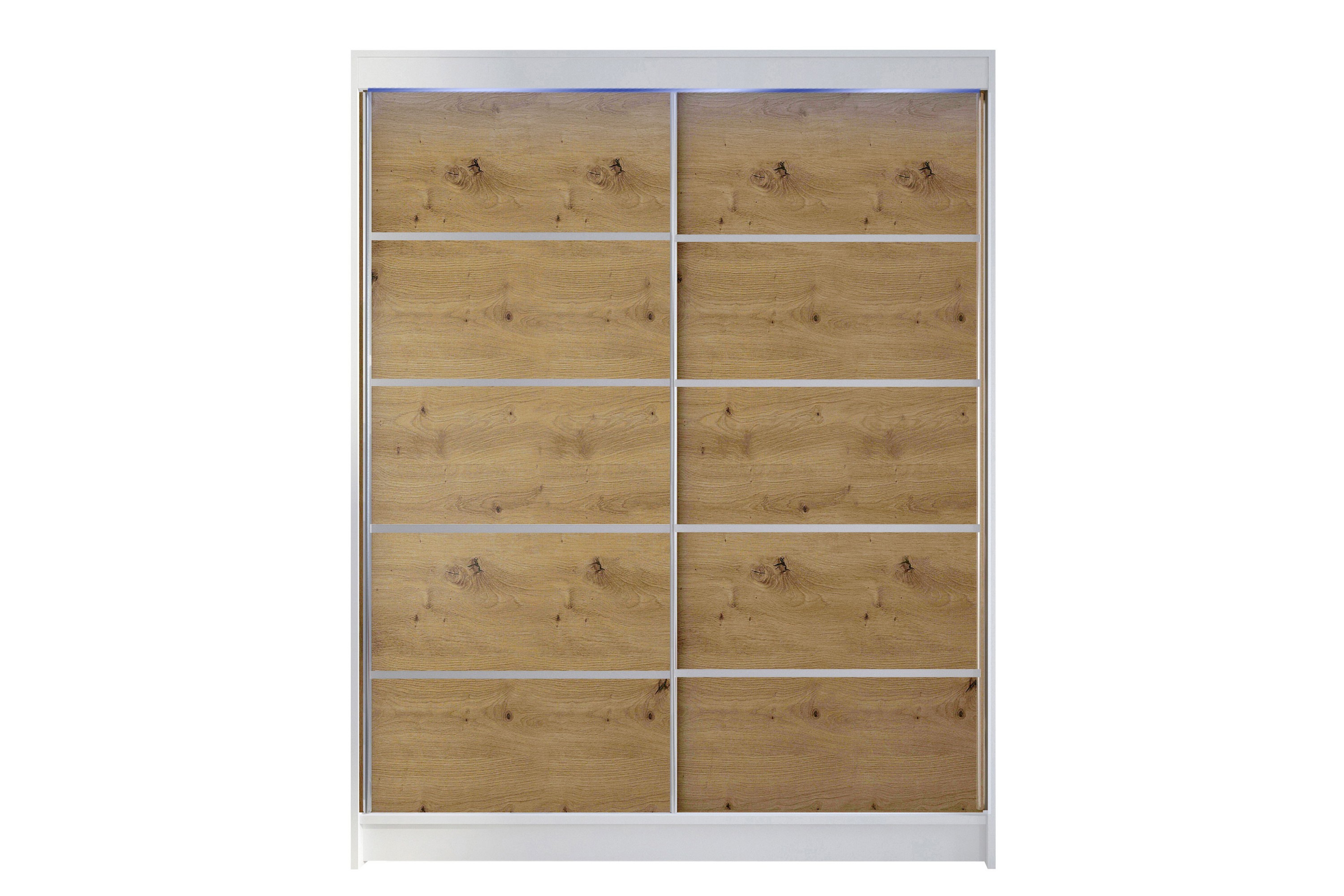 pickering garderob 150x200 cm - vit/brun