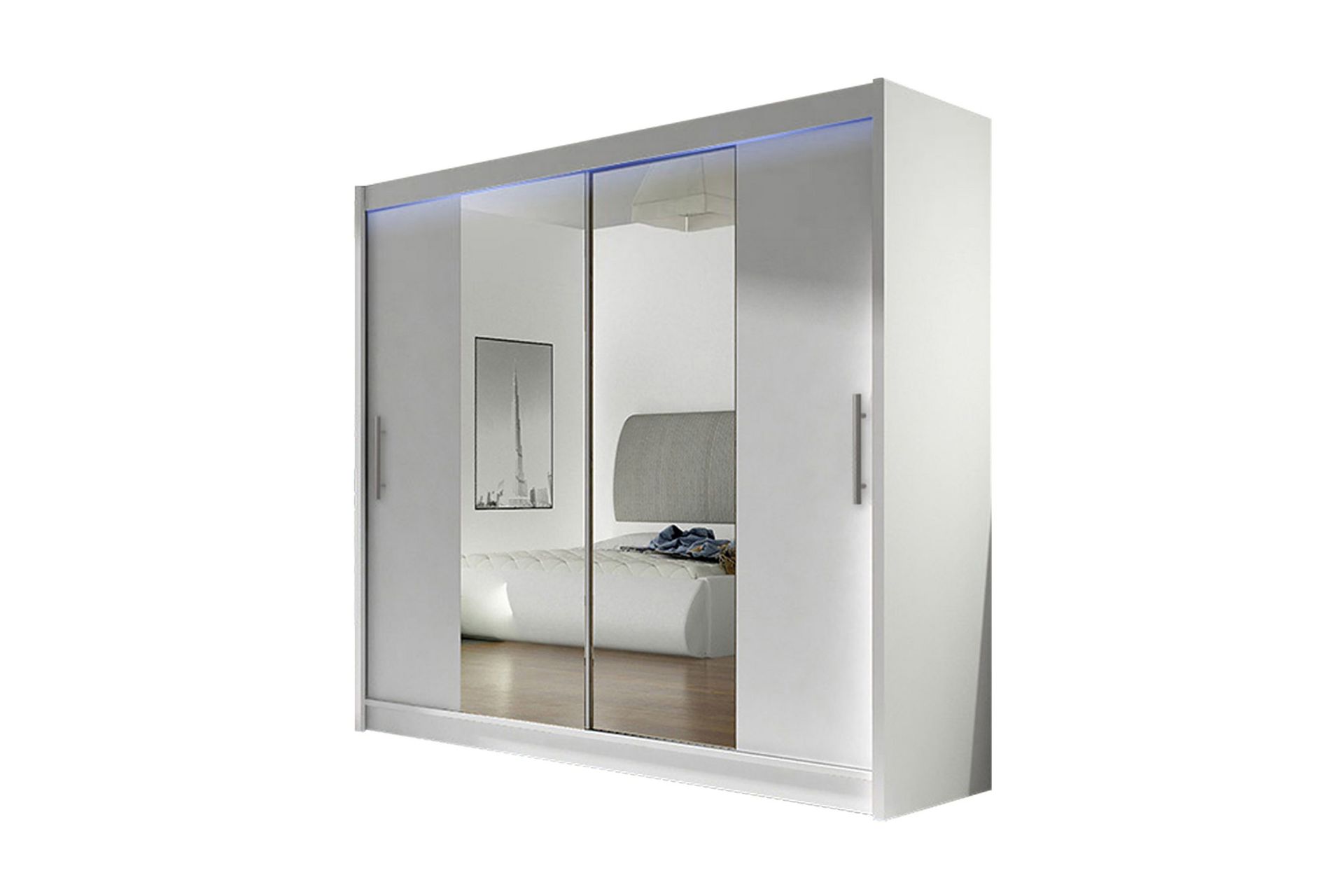 Prag Garderob 180x57x215 cm - Vit