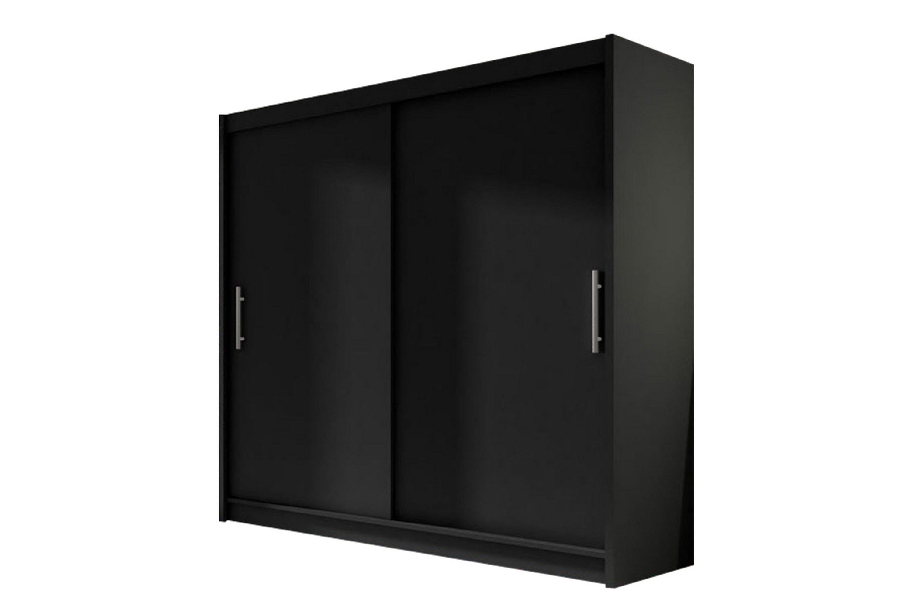 prag garderob skjutdörrar - svart