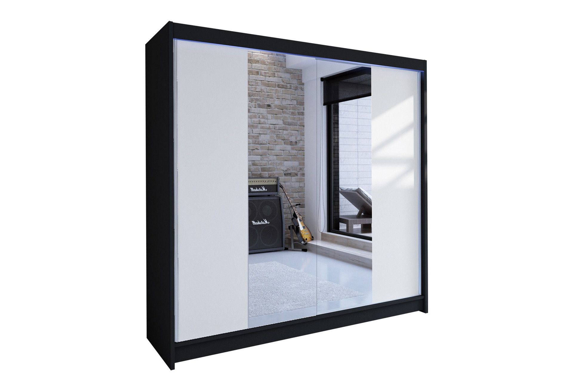Talin Garderob 180x58x215 cm - Vit