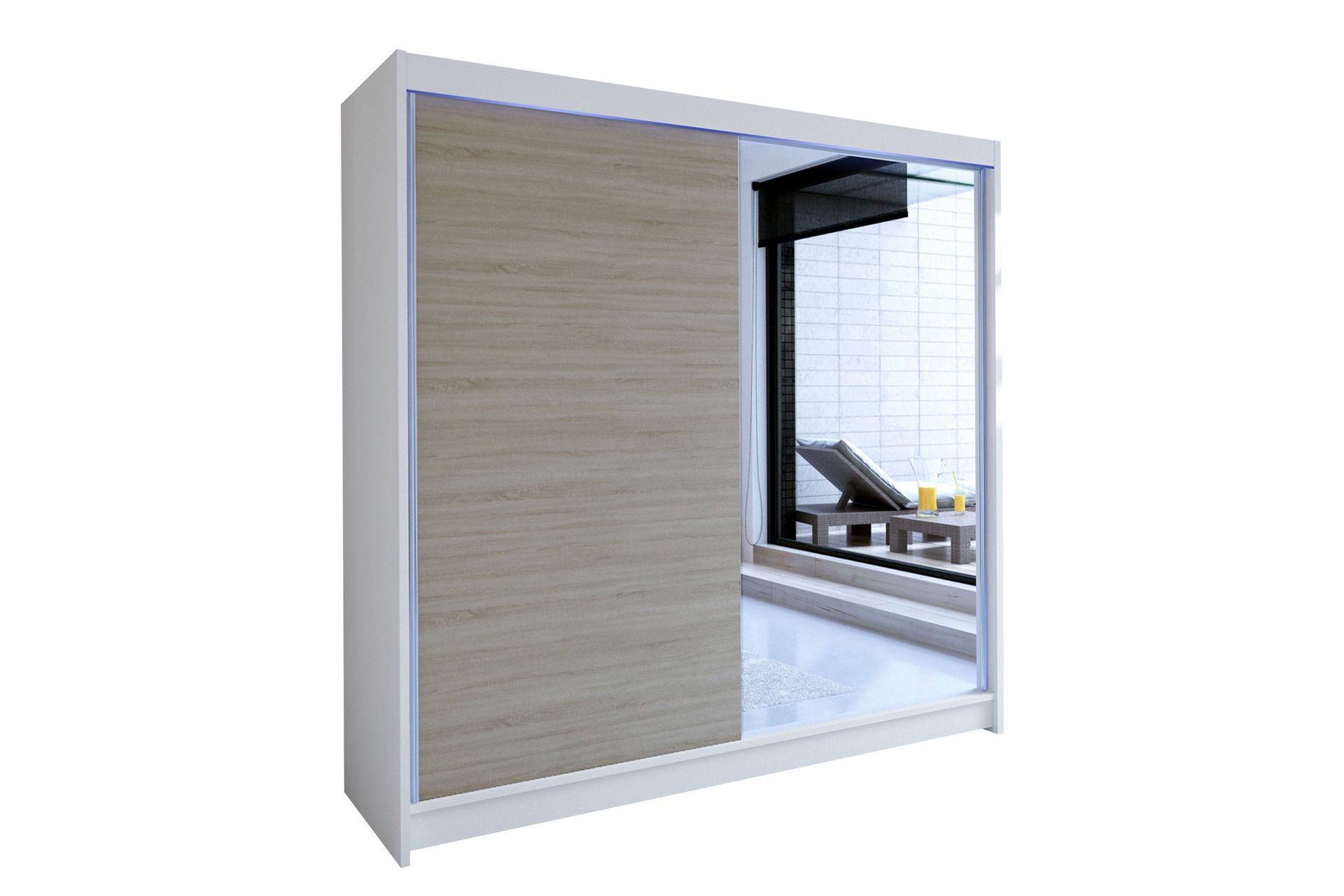 Talin Garderob 180x58x215 cm - Vit