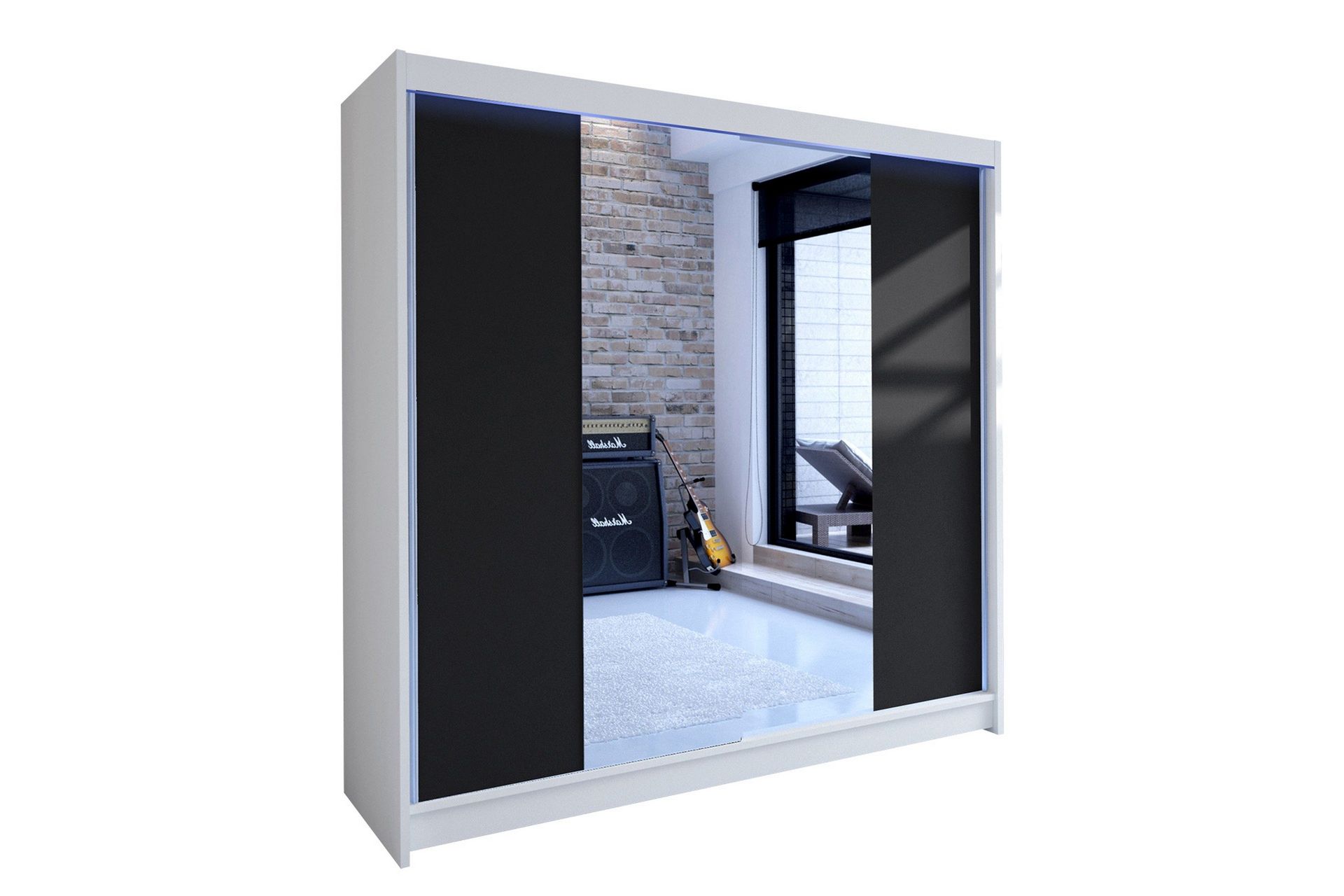 Talin Garderob 180x58x215 cm - Vit
