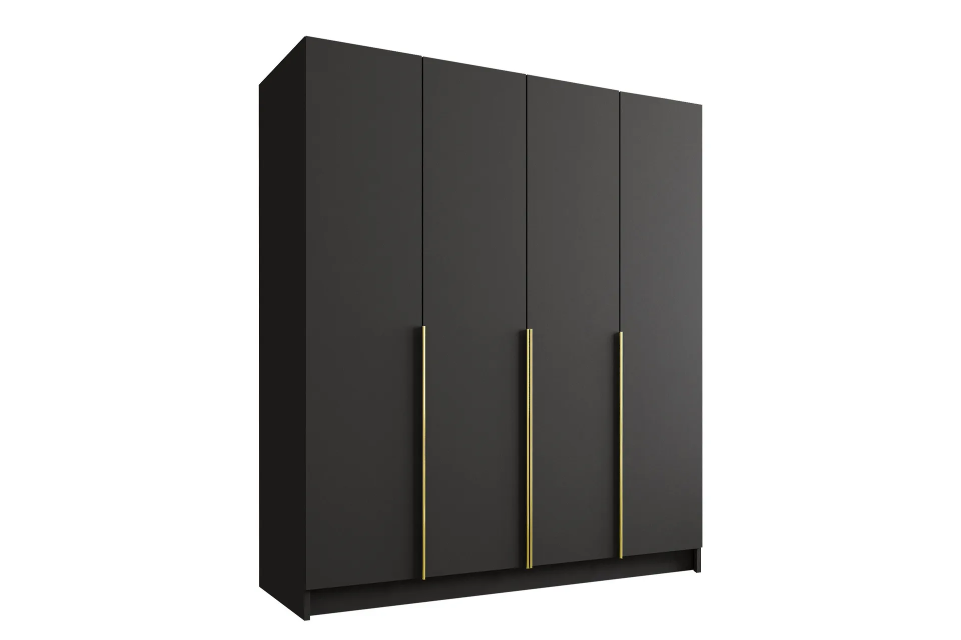 Vadstena Garderob 200 cm - Svart/Guld