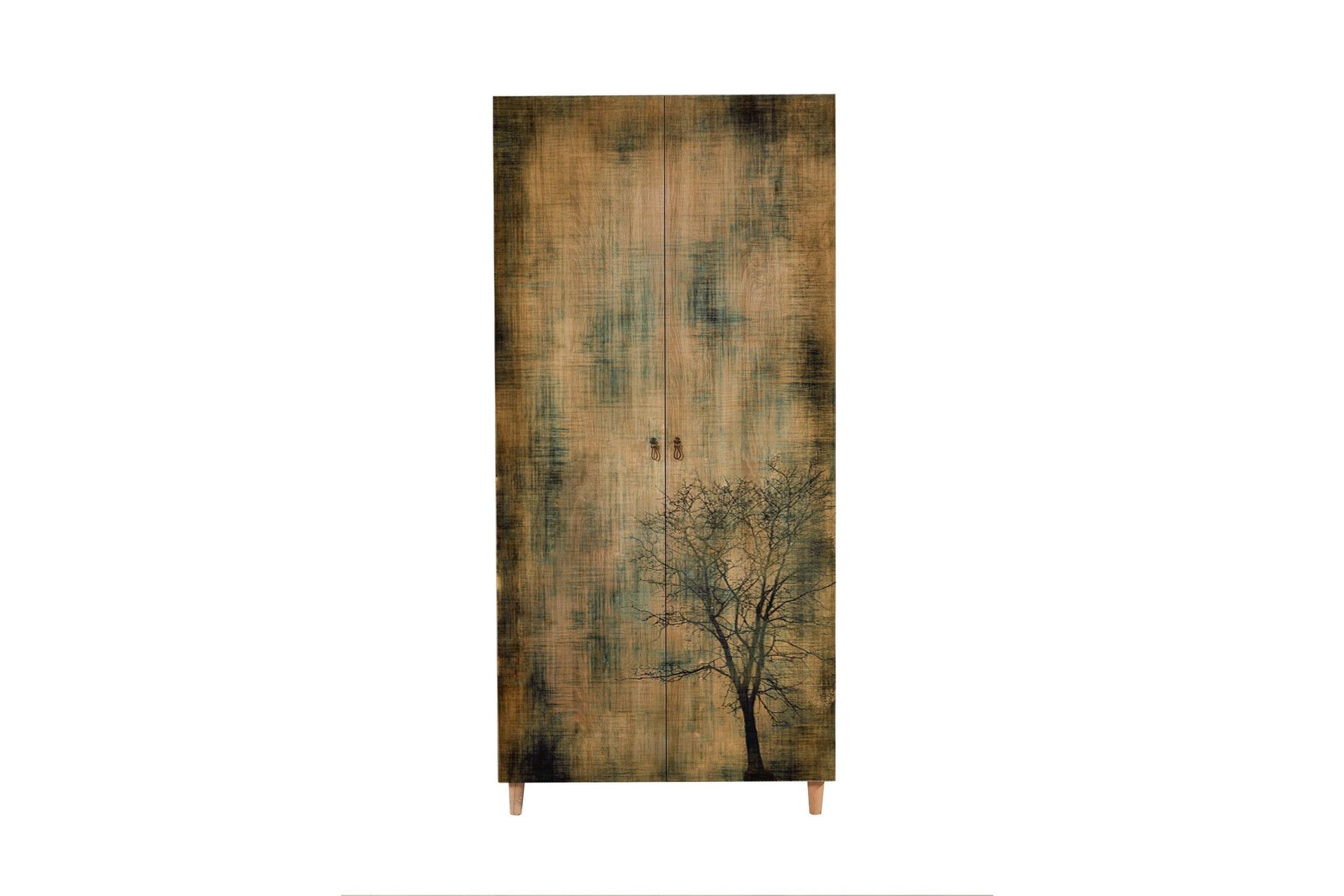 Vellavie Garderob Tr&auml;dsilhuett - Gr&ouml;n/Brun