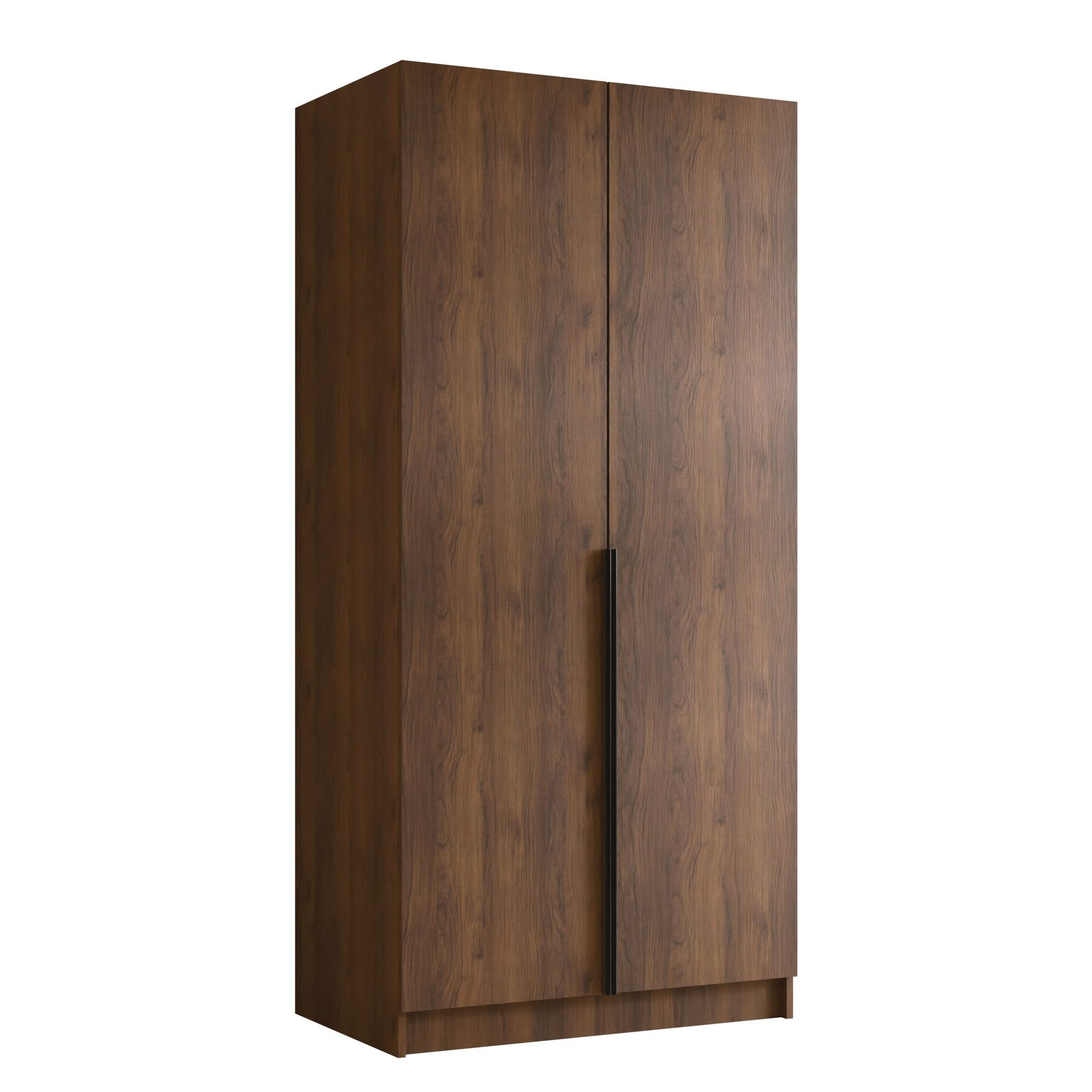 Herrljunga Garderob 100x215 cm - Brun/Svart