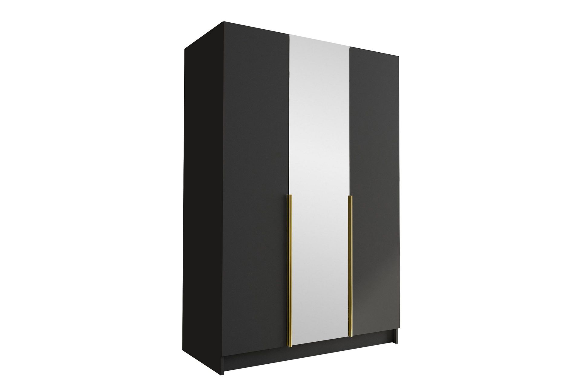 Herrljunga Garderob med Spegel 150 cm - Svart/Guld