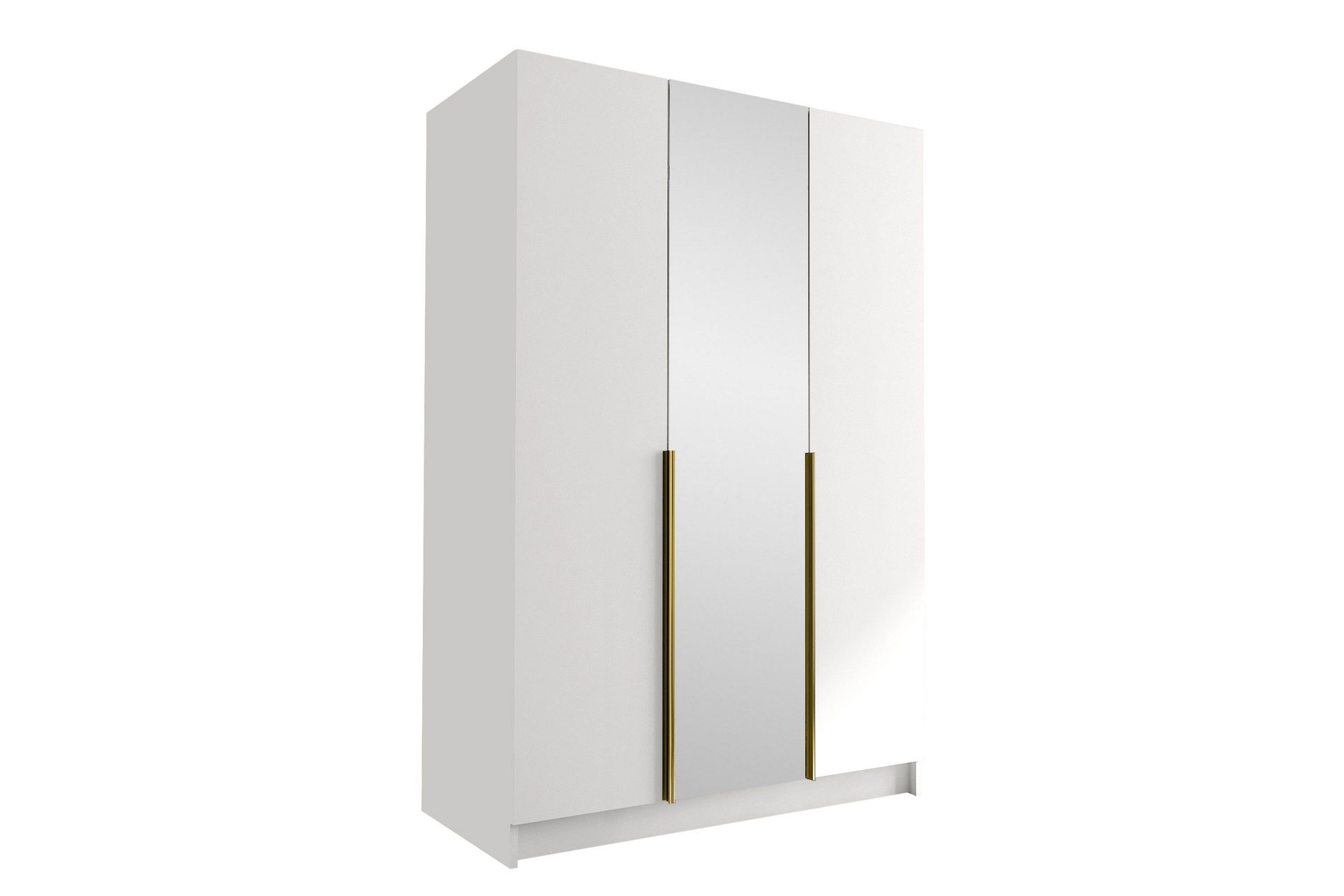 herrljunga garderob med spegel 150 cm - vit/guld