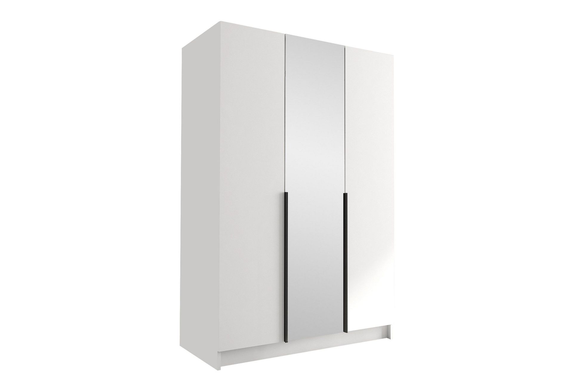 herrljunga garderob med spegel 150 cm - vit/svart