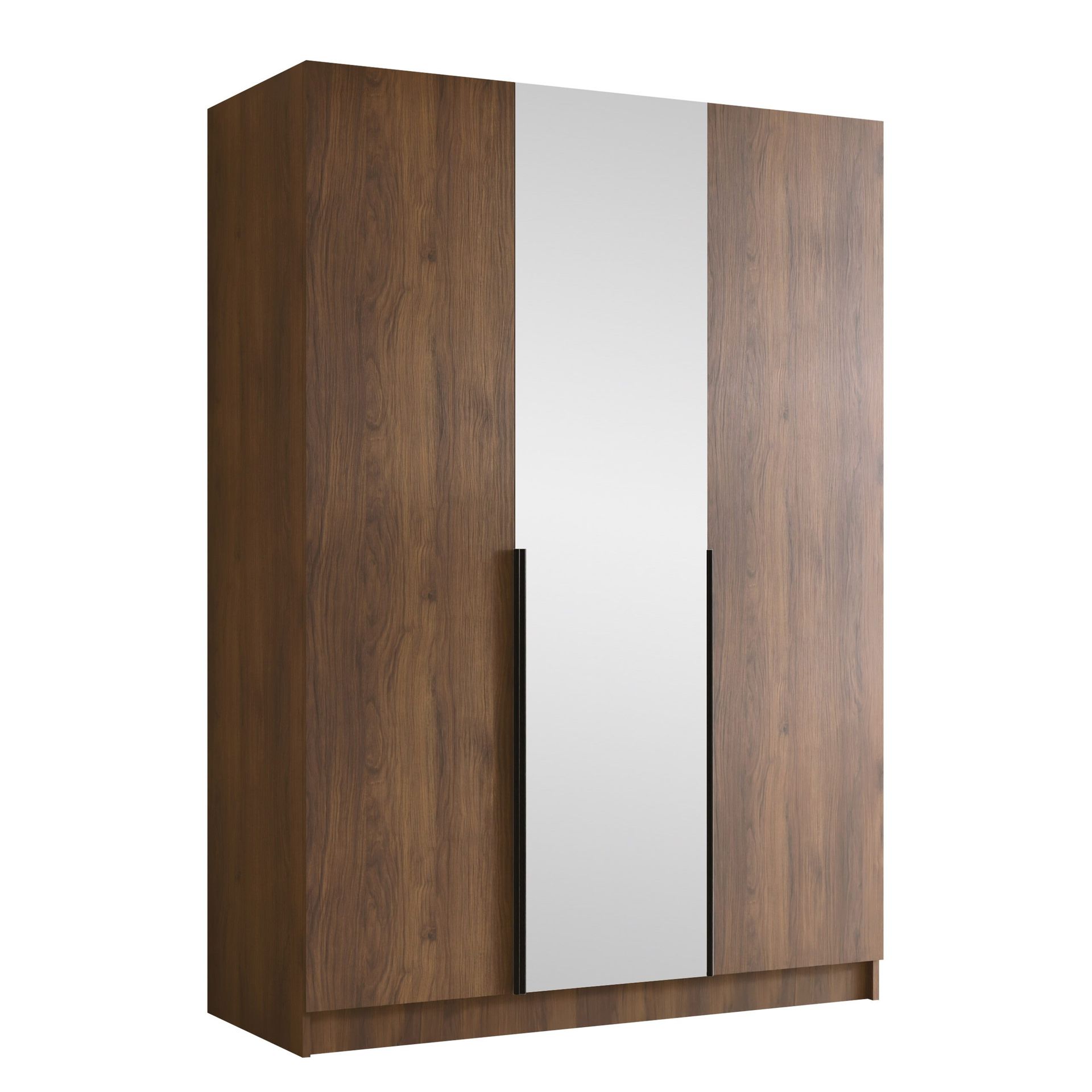 Herrljunga Garderob med Spegel 150x215 cm - Brun/Svart/Spegel