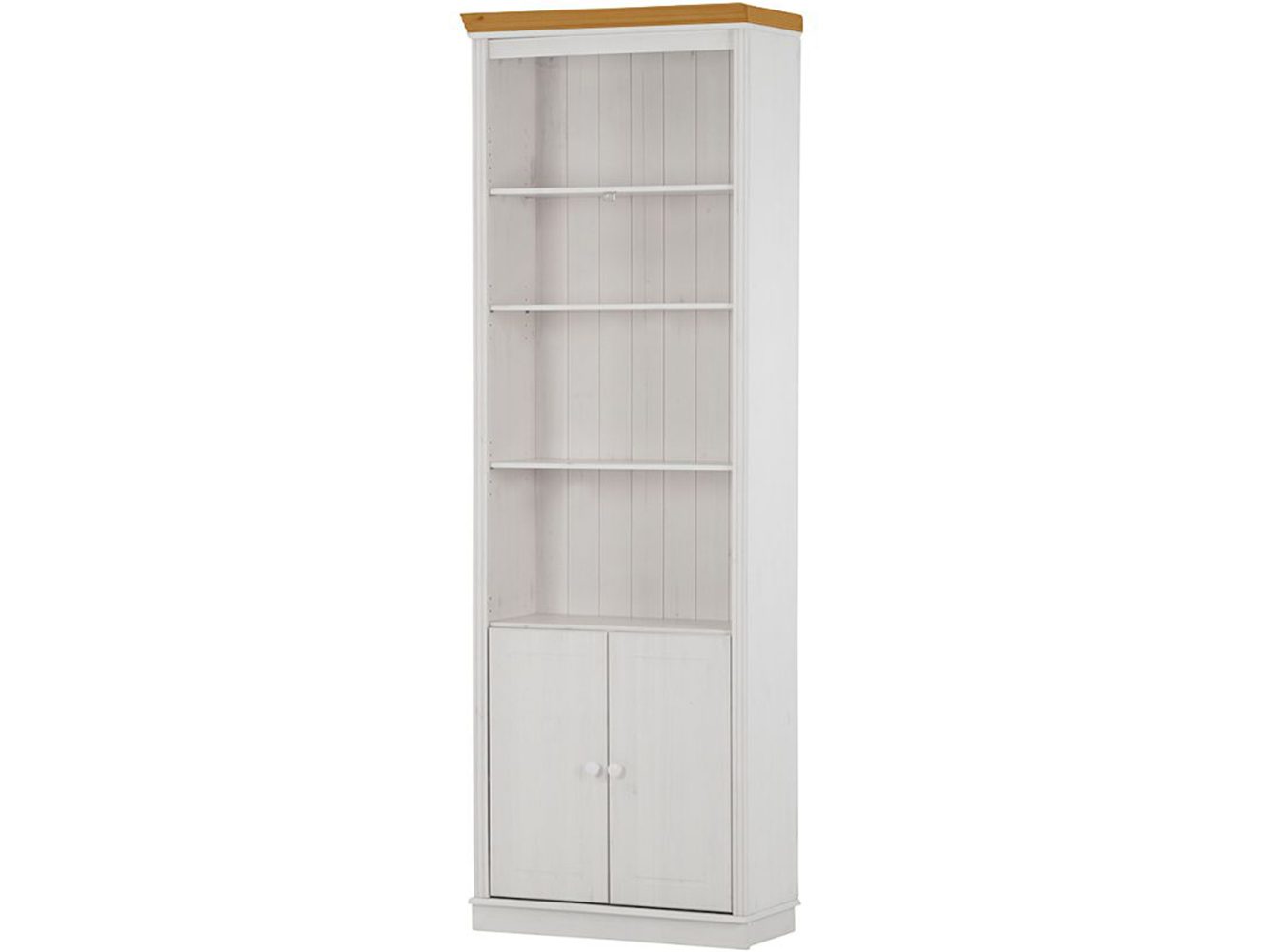 Anita Bokhylla 74x223 cm - Vit/honung